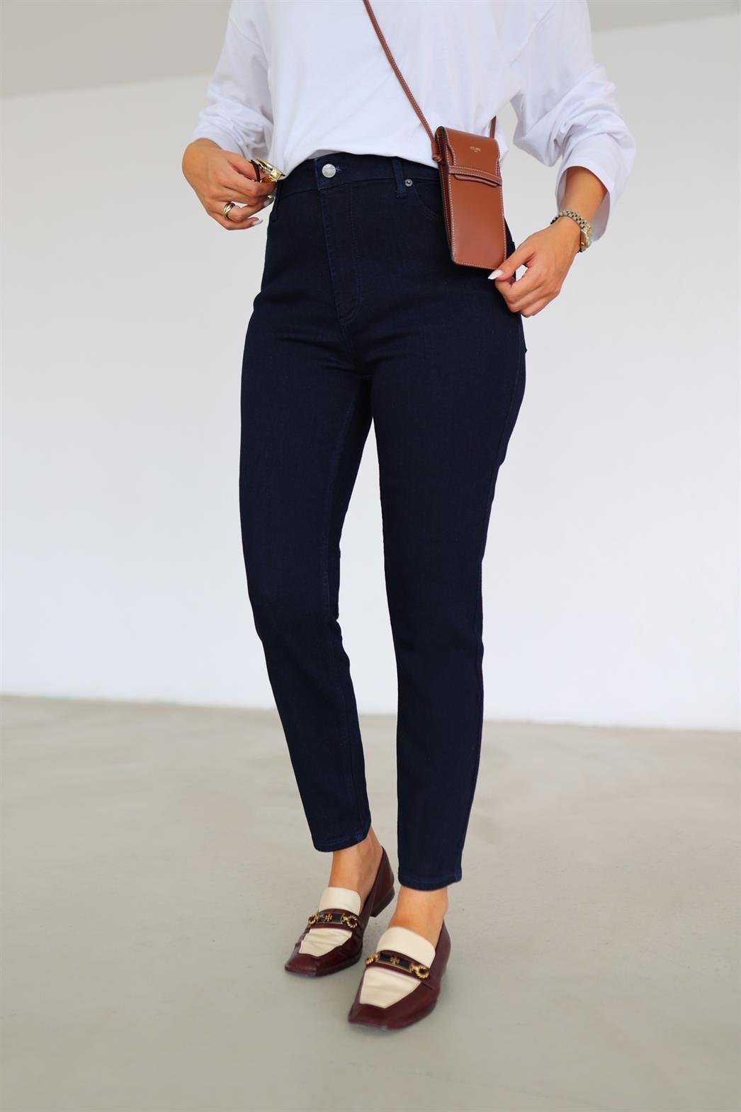 R Koyu Lacivert Skinny Jean