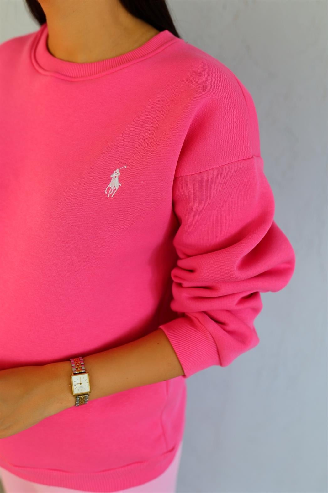 Ralph 3 İplik Pembe Sweat