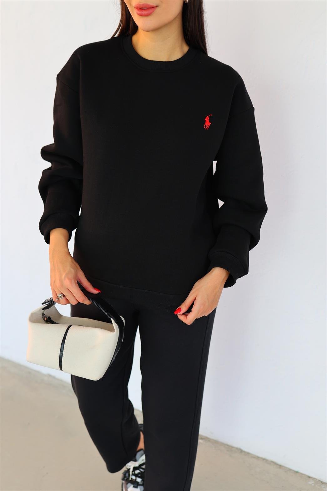 Ralph 3 İplik Siyah Sweat
