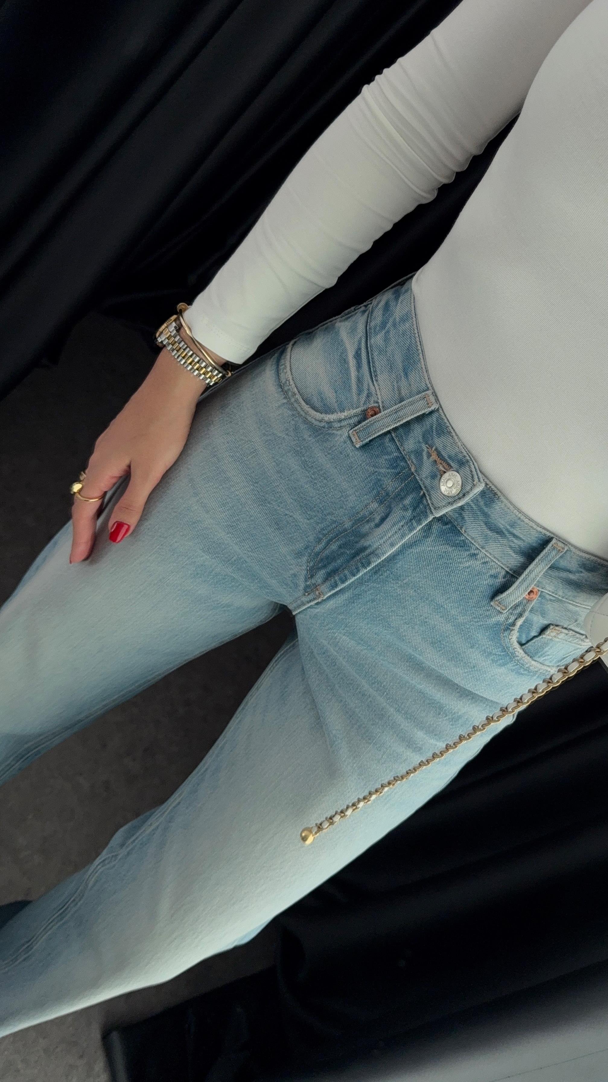 Relaxed Fit Açık Mavi Jean