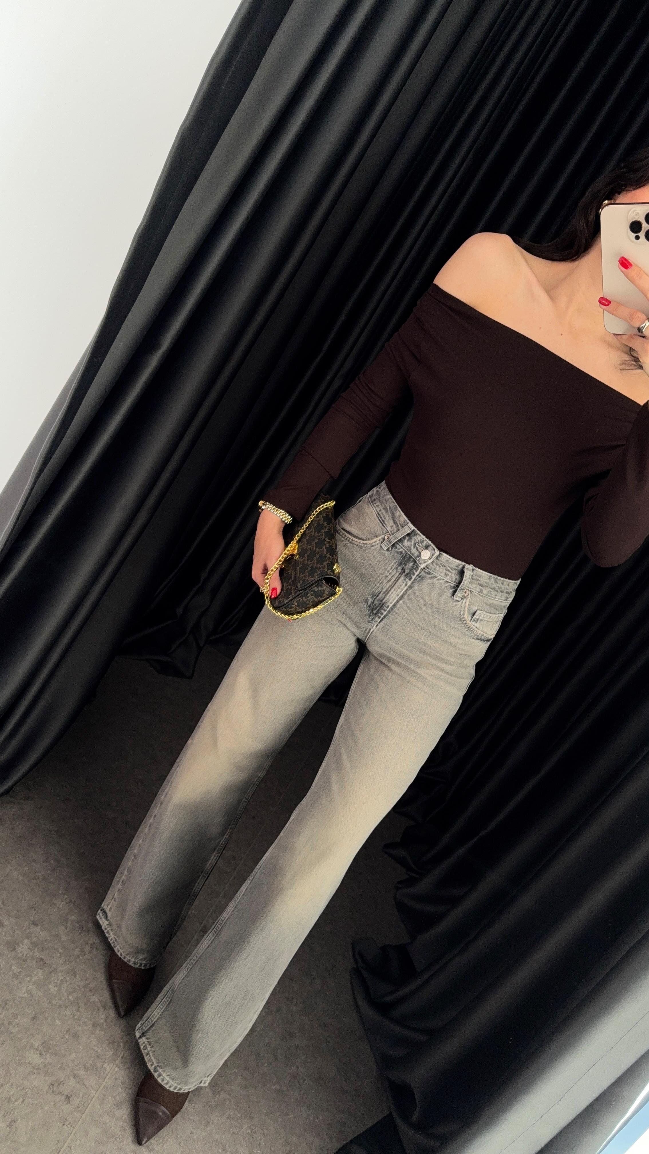 Relaxed Fit Kahve Tintli Jean