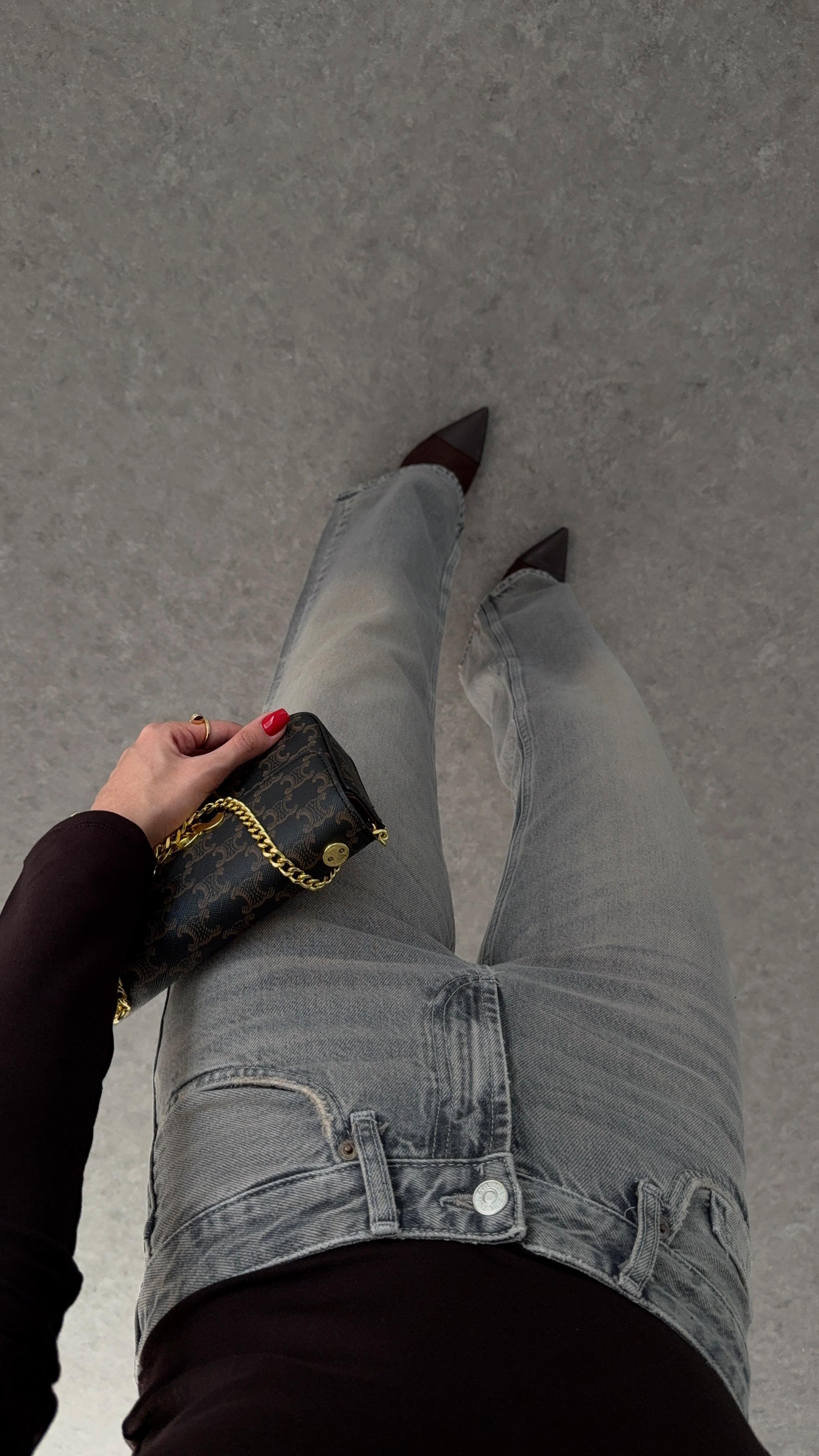 Relaxed Fit Kahve Tintli Jean