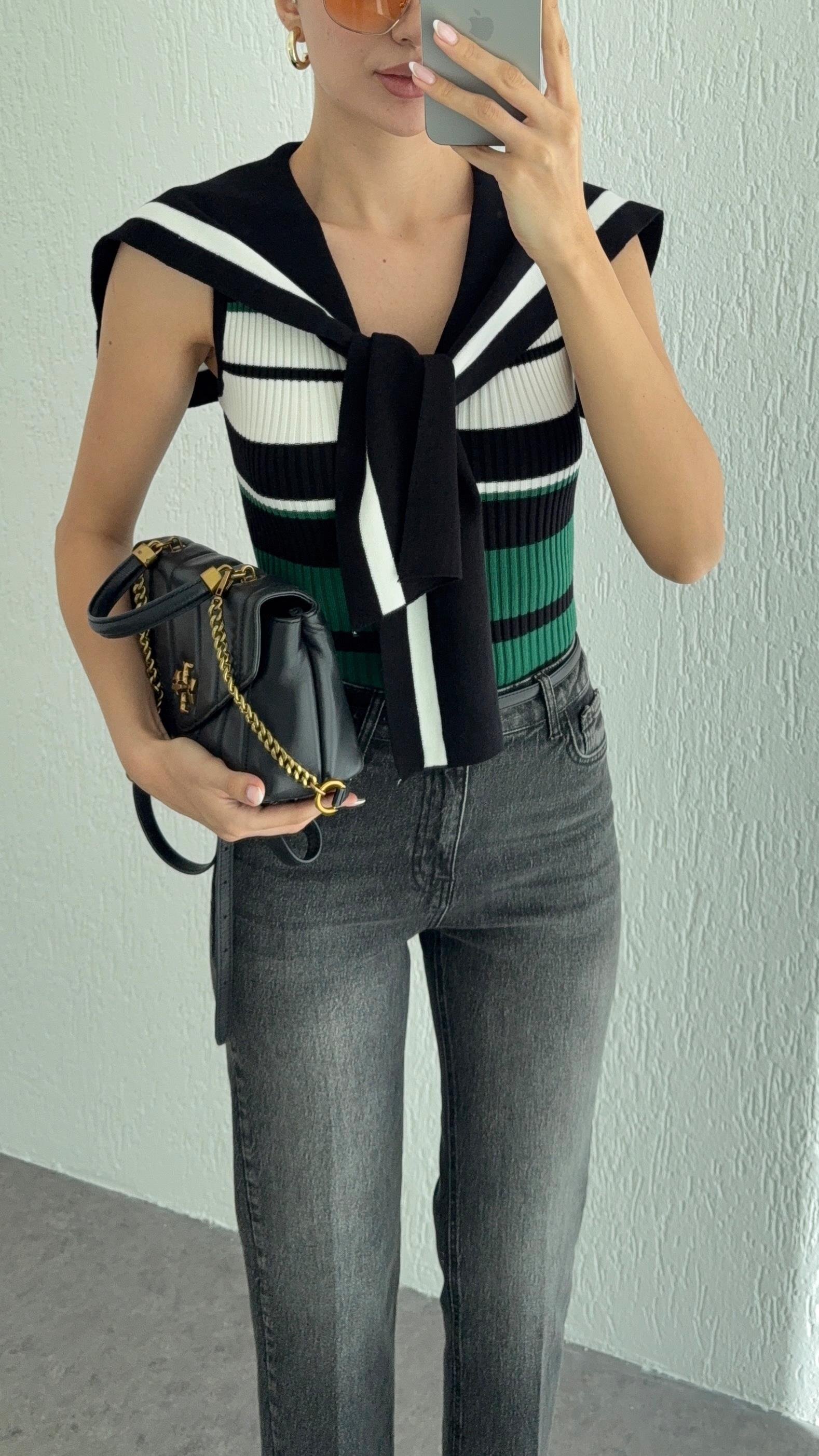 Renkli Denizci Triko