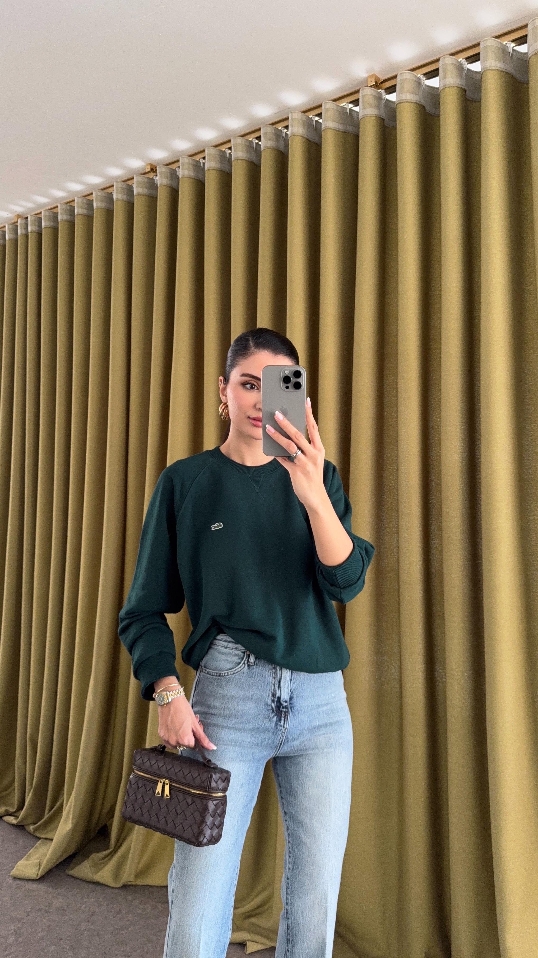 Ribana Yaka Yeşil Sweat