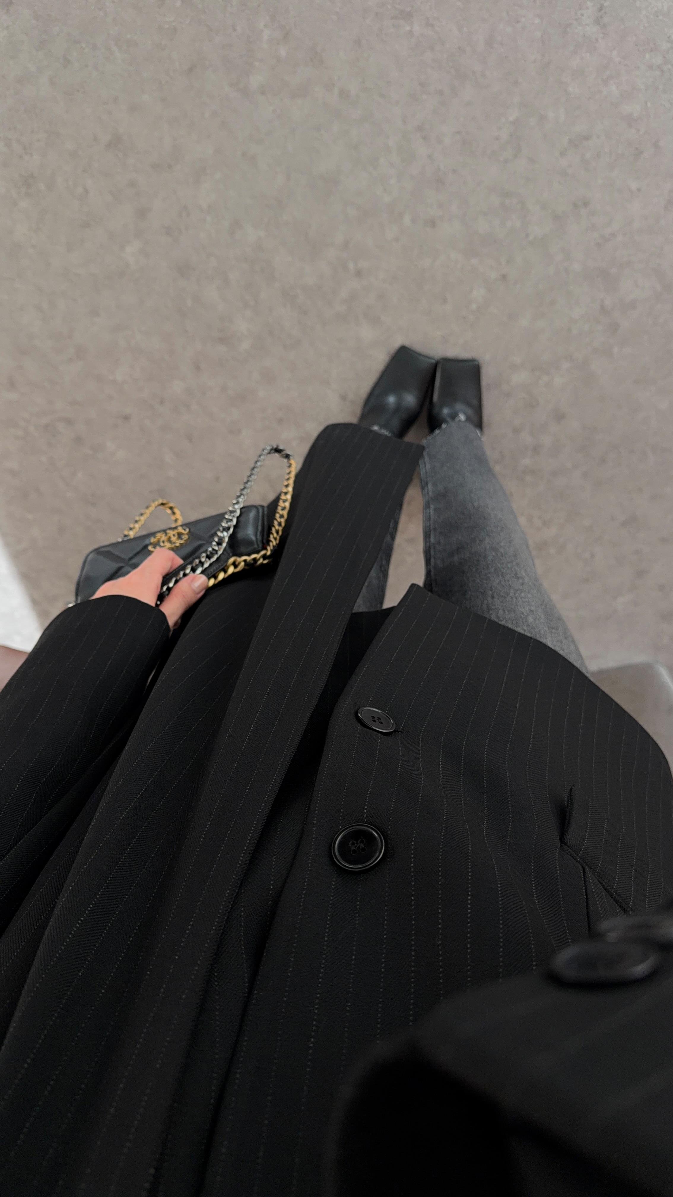 Şallı Premium Siyah Ceket