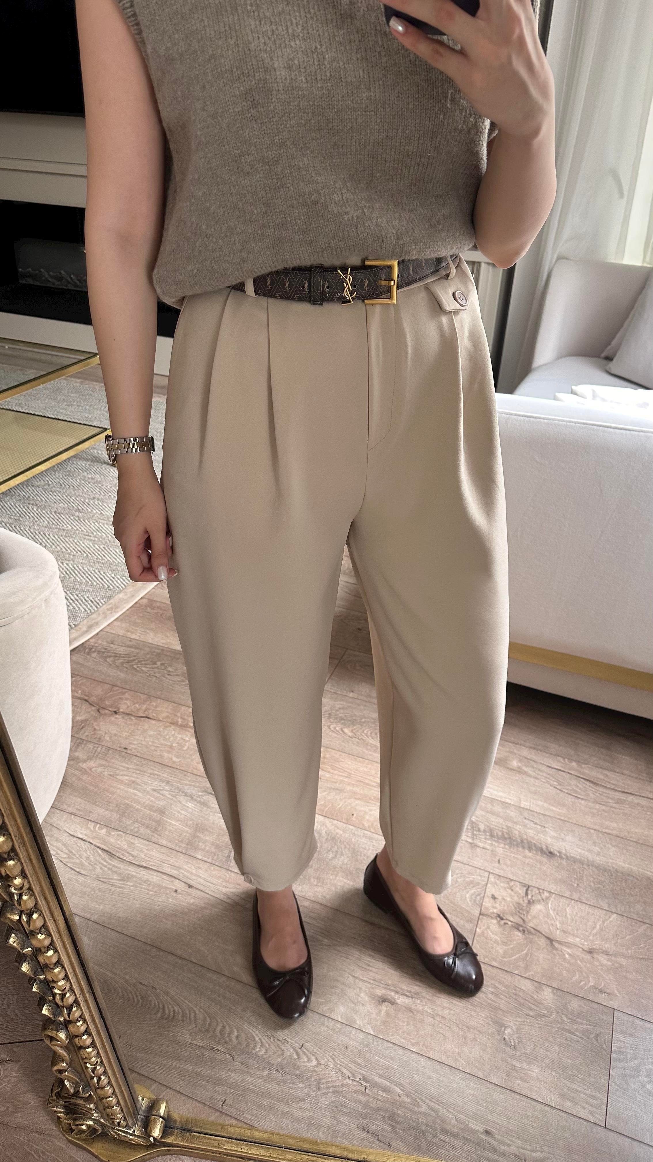 Şalvar Kesim Bej Pantolon