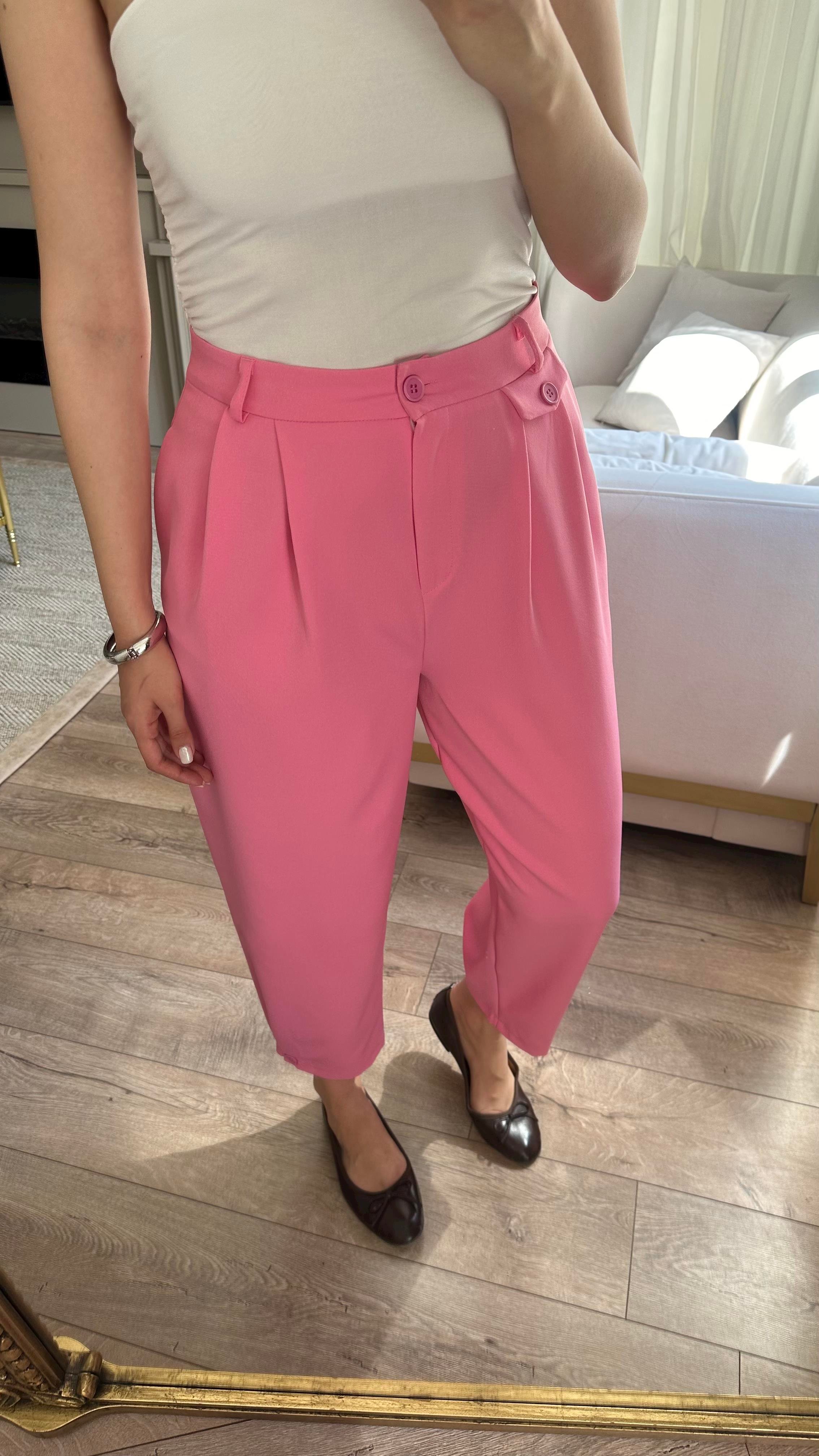 Şalvar Kesim Pembe Pantolon
