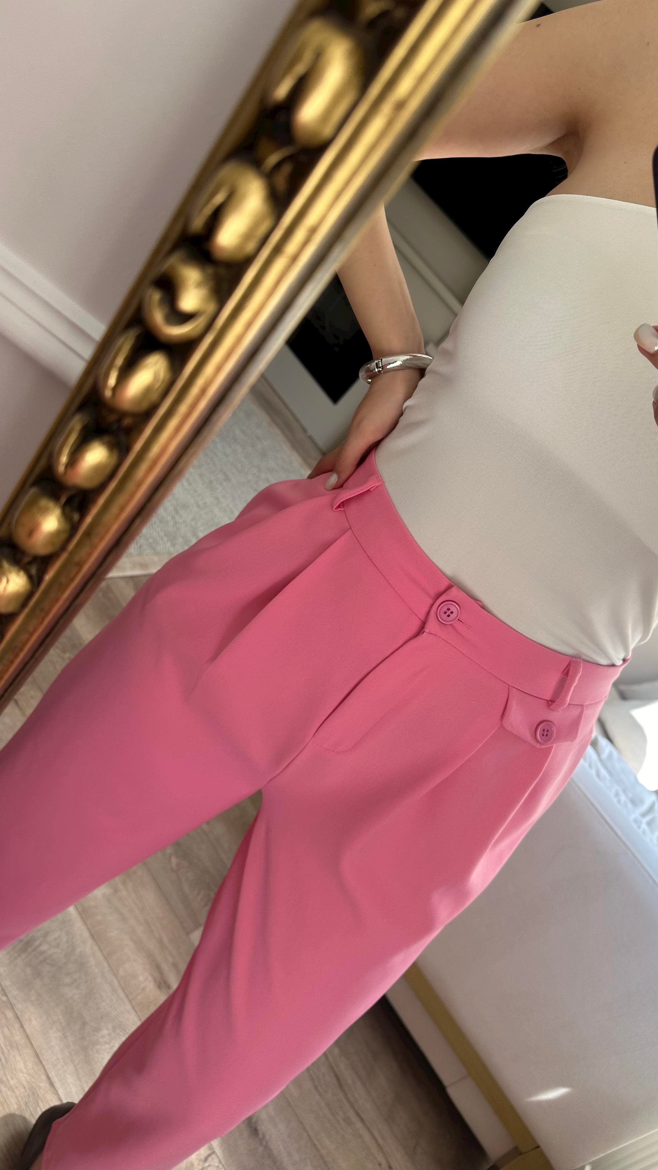 Şalvar Kesim Pembe Pantolon