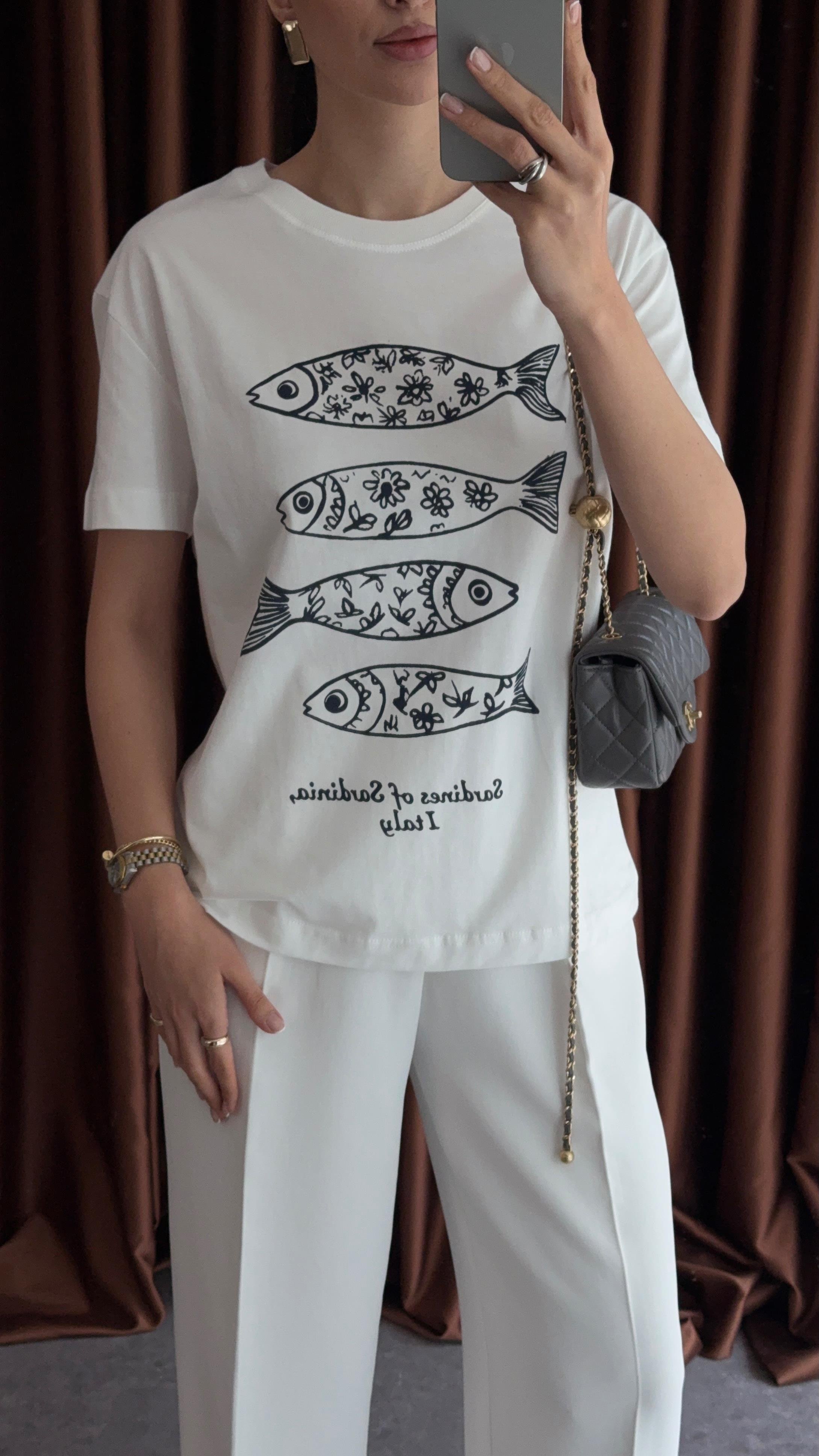 Sardinia Beyaz Tshirt