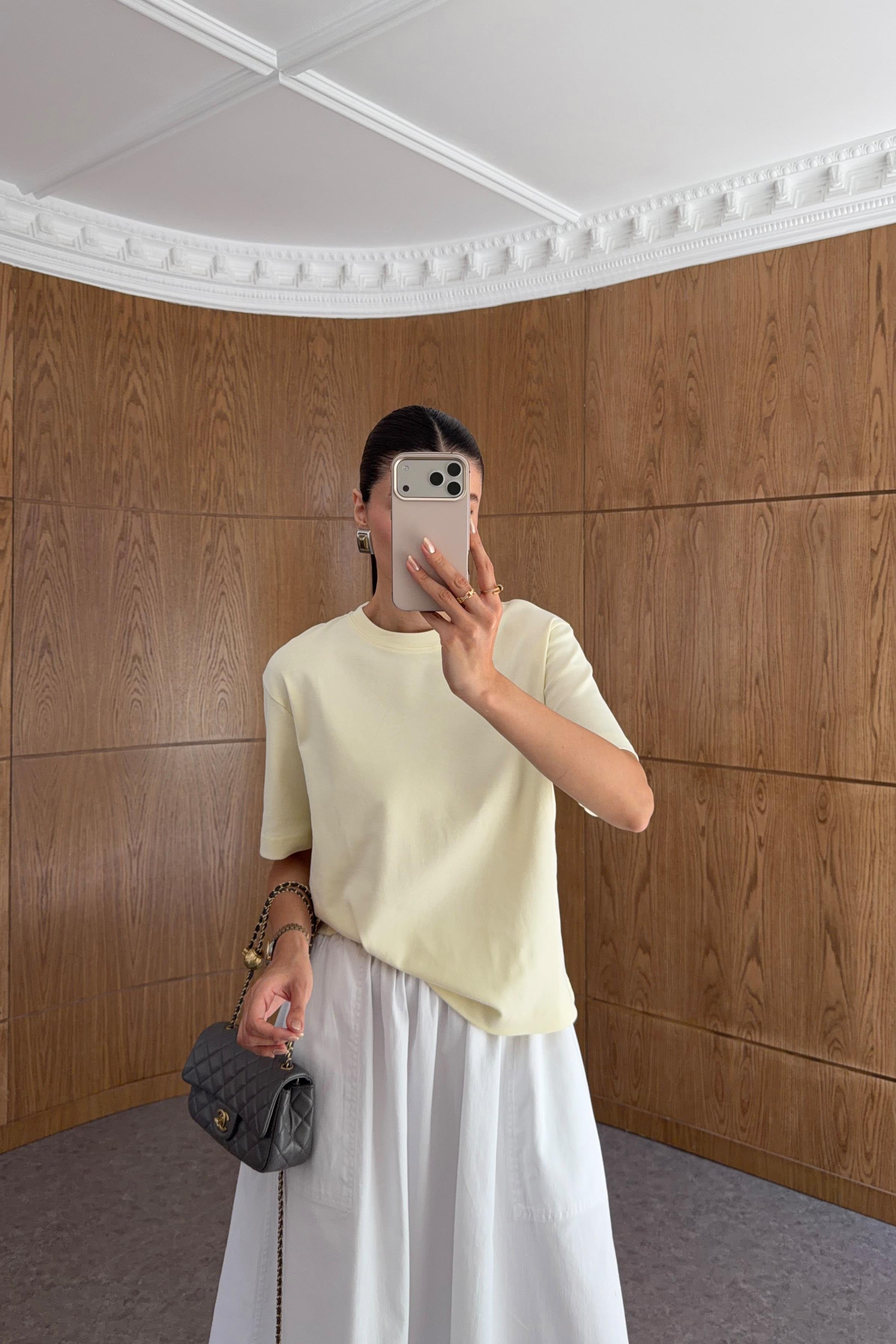 Sarı Basic Premium Tshirt