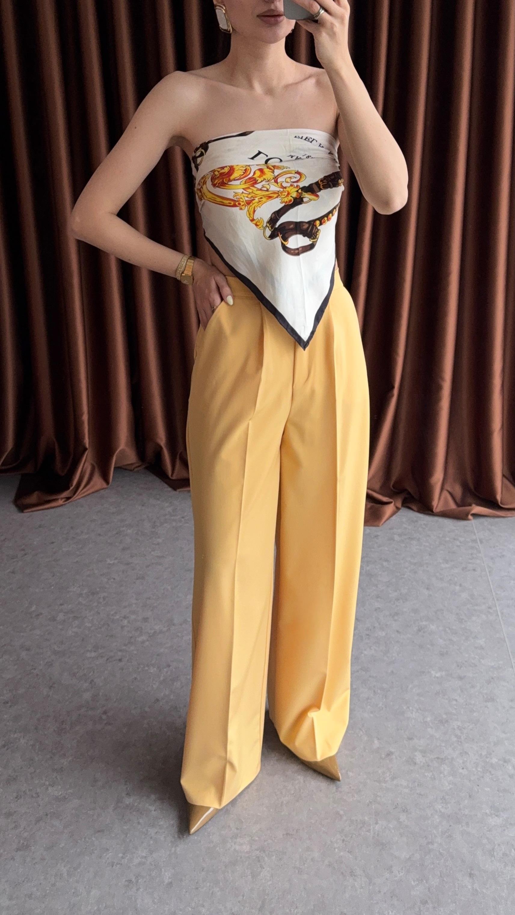Sarı Palazzo Pantolon