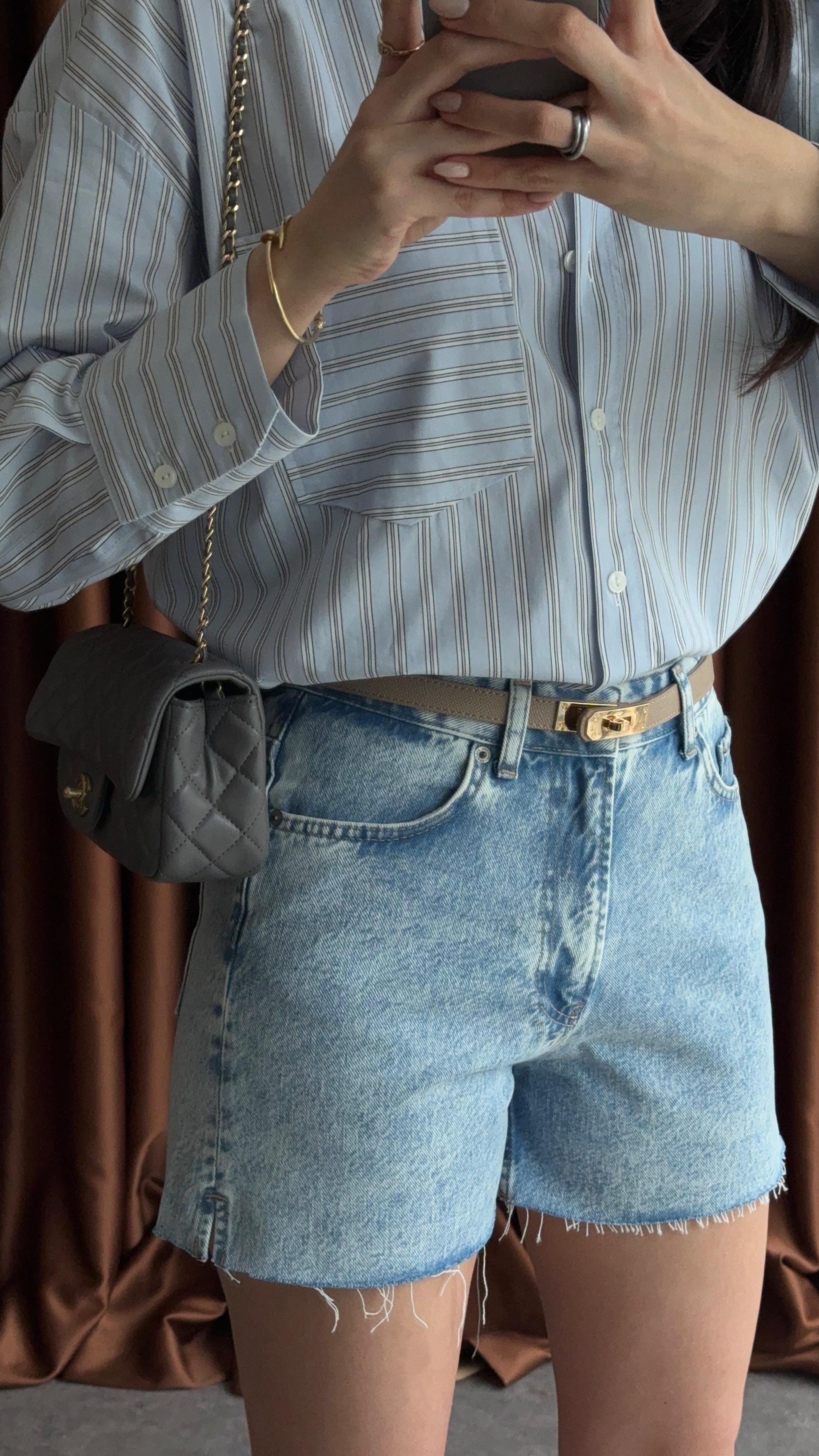 Şehir Boy Denim Mavi Şort