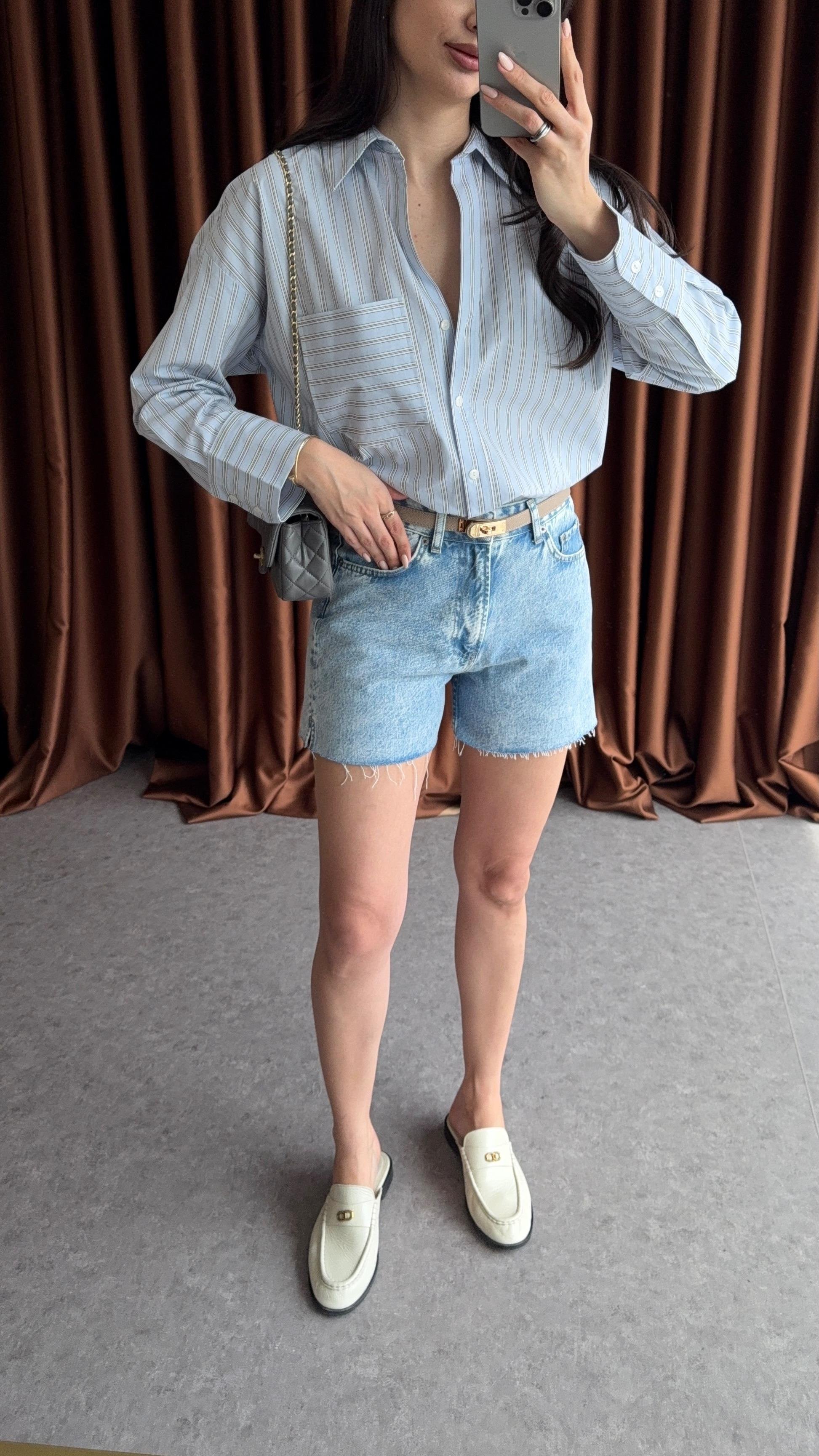 Şehir Boy Denim Mavi Şort