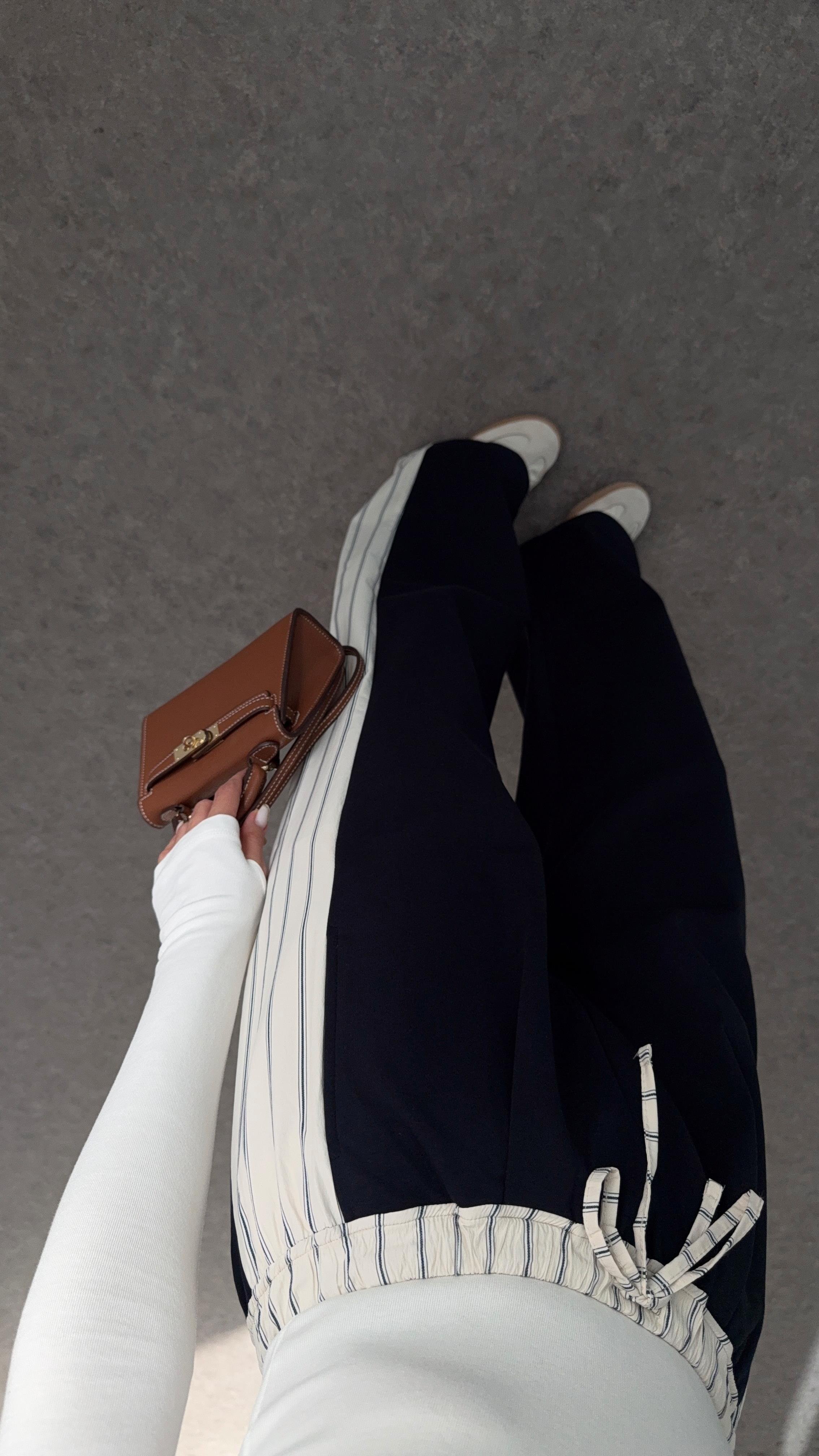 Şeritli Premium Lacivert Pantolon
