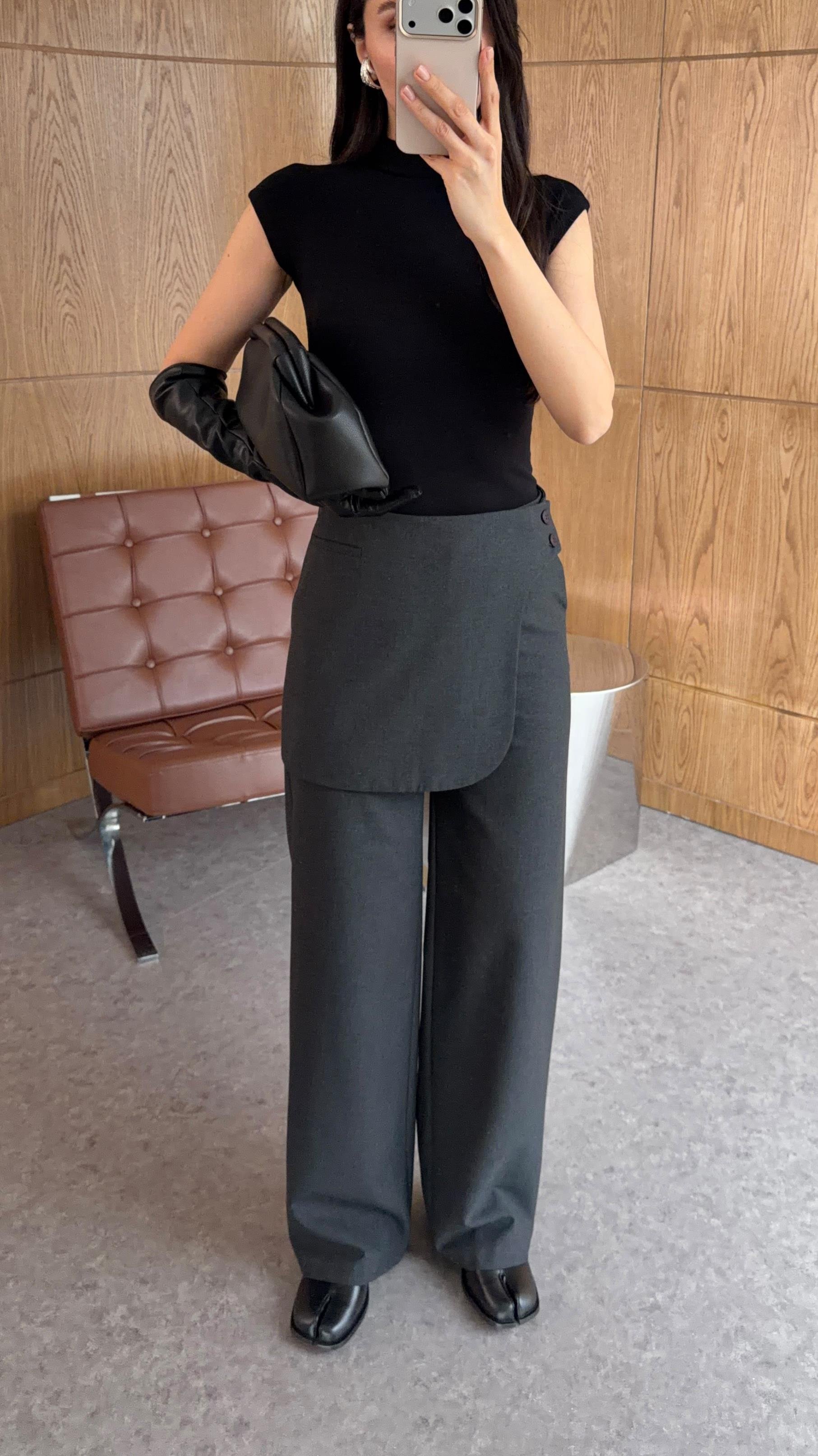 Seyyar Parçalı Antrasit Pantolon