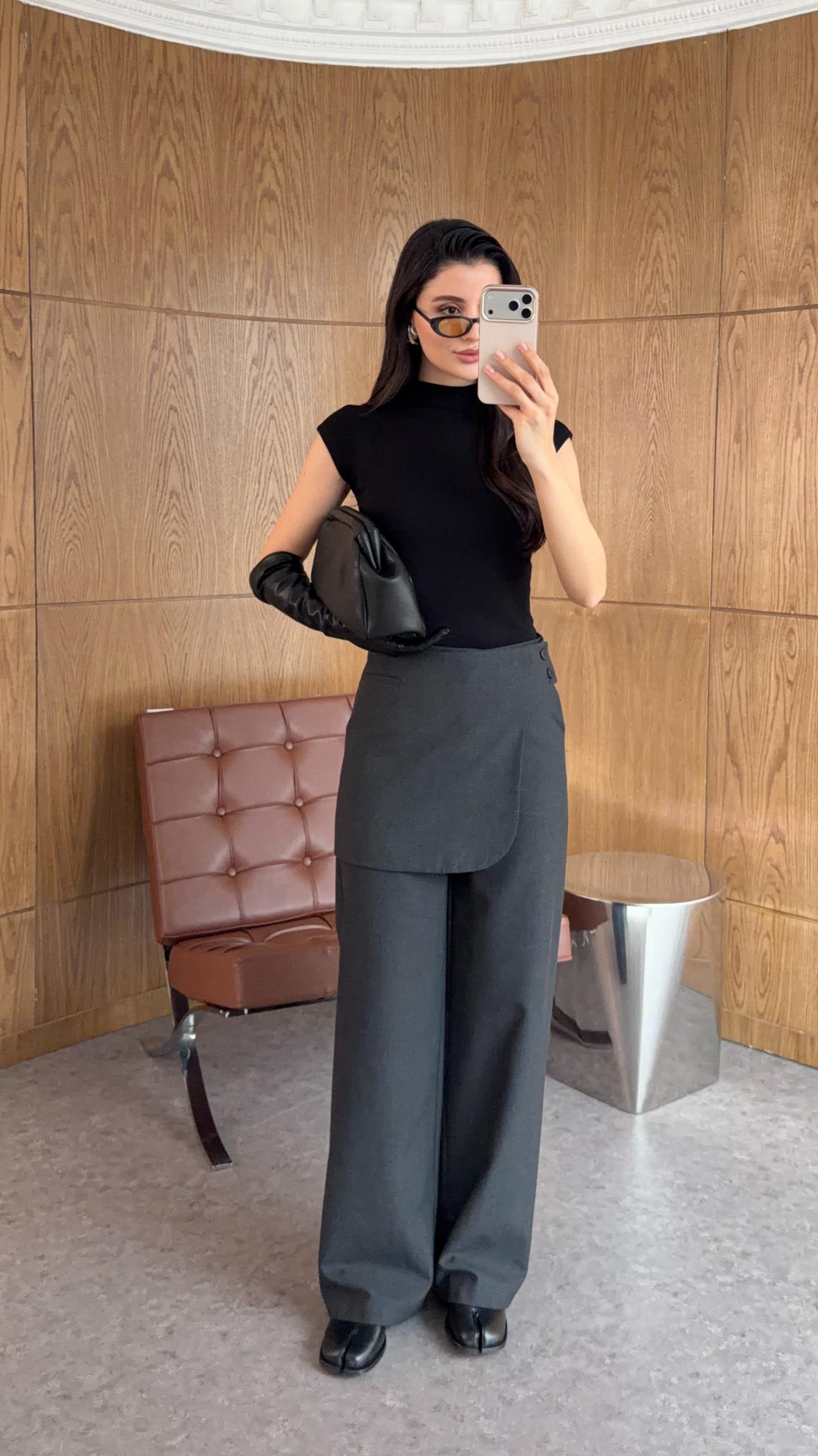 Seyyar Parçalı Antrasit Pantolon