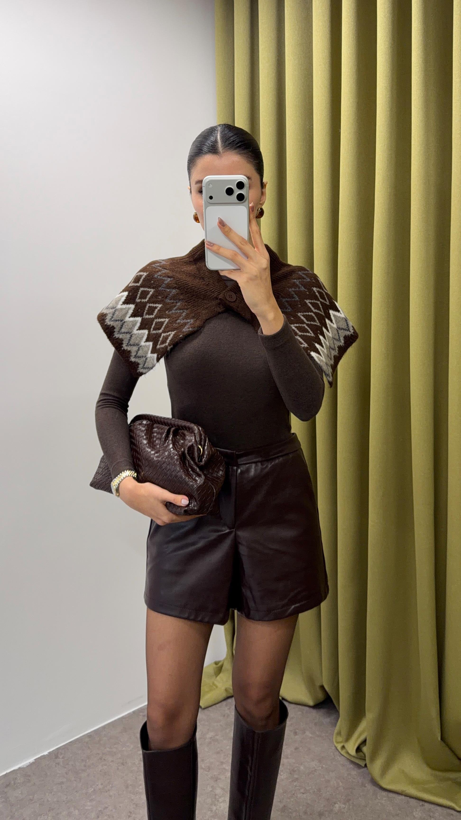 Seyyar Yaka Kahve Atkı