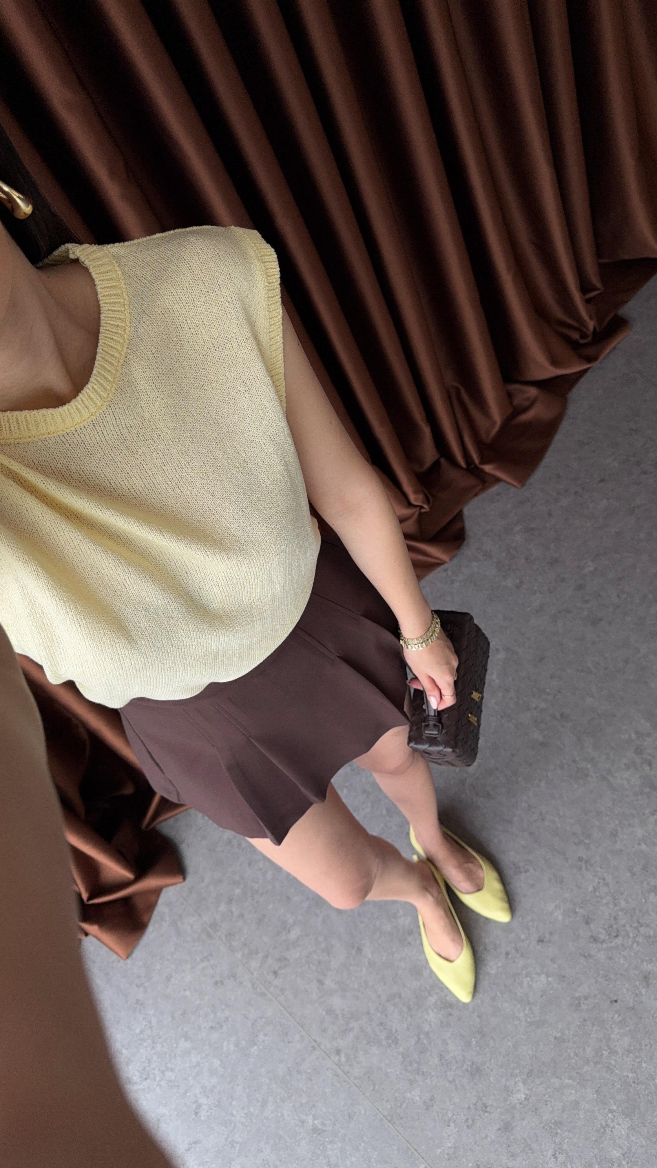 Sıfır Kol Butter Yellow Triko