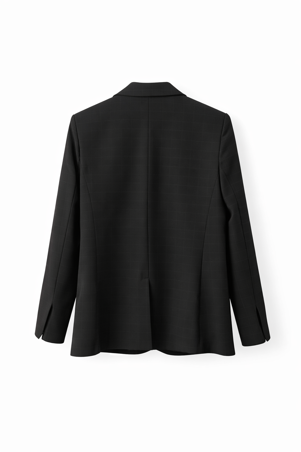 Silik Ekoseli Siyah Blazer Ceket