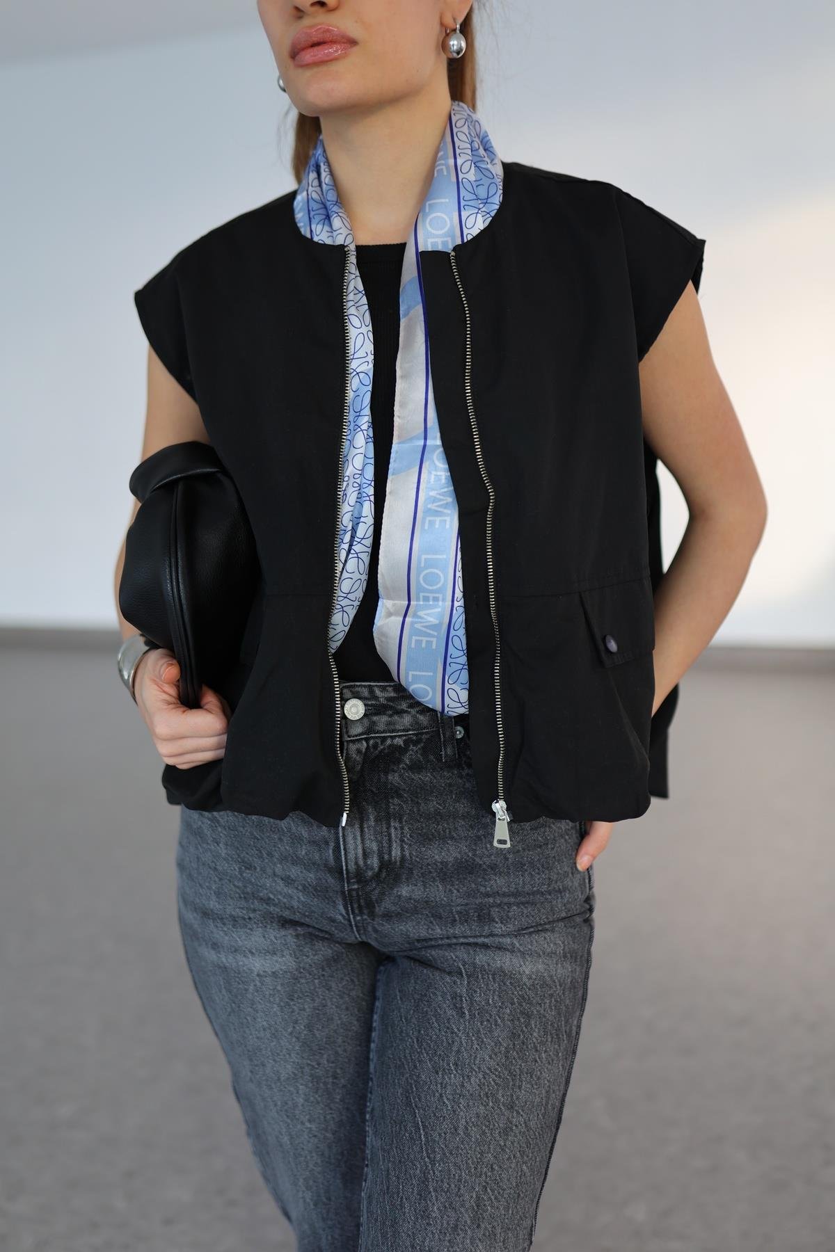 Siyah Bomber Yelek
