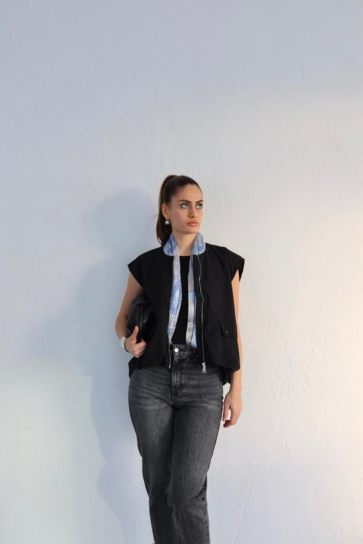 Siyah Bomber Yelek