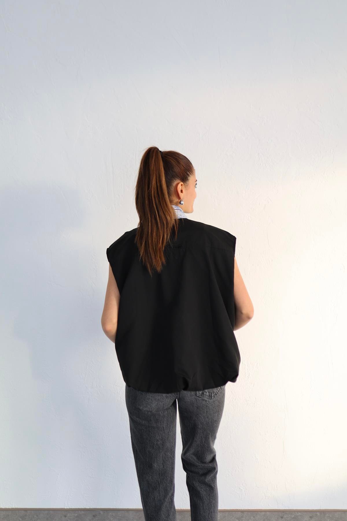 Siyah Bomber Yelek