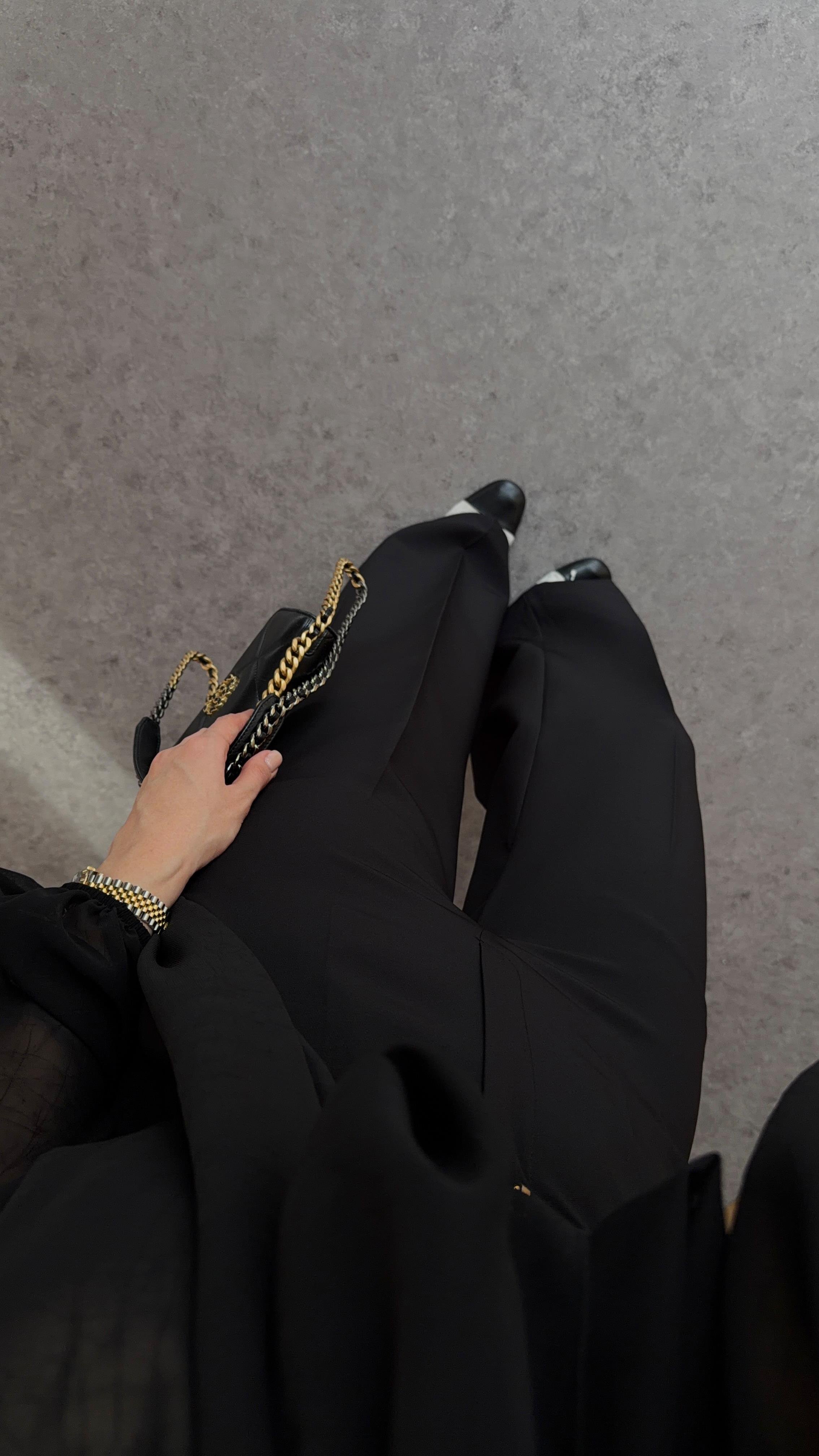 Siyah Palazzo Pantolon