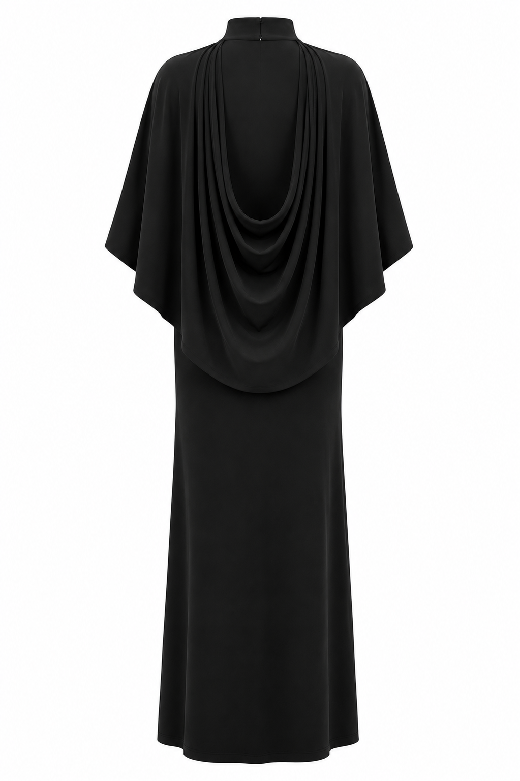 Siyah Pelerinli Maxi Elbise