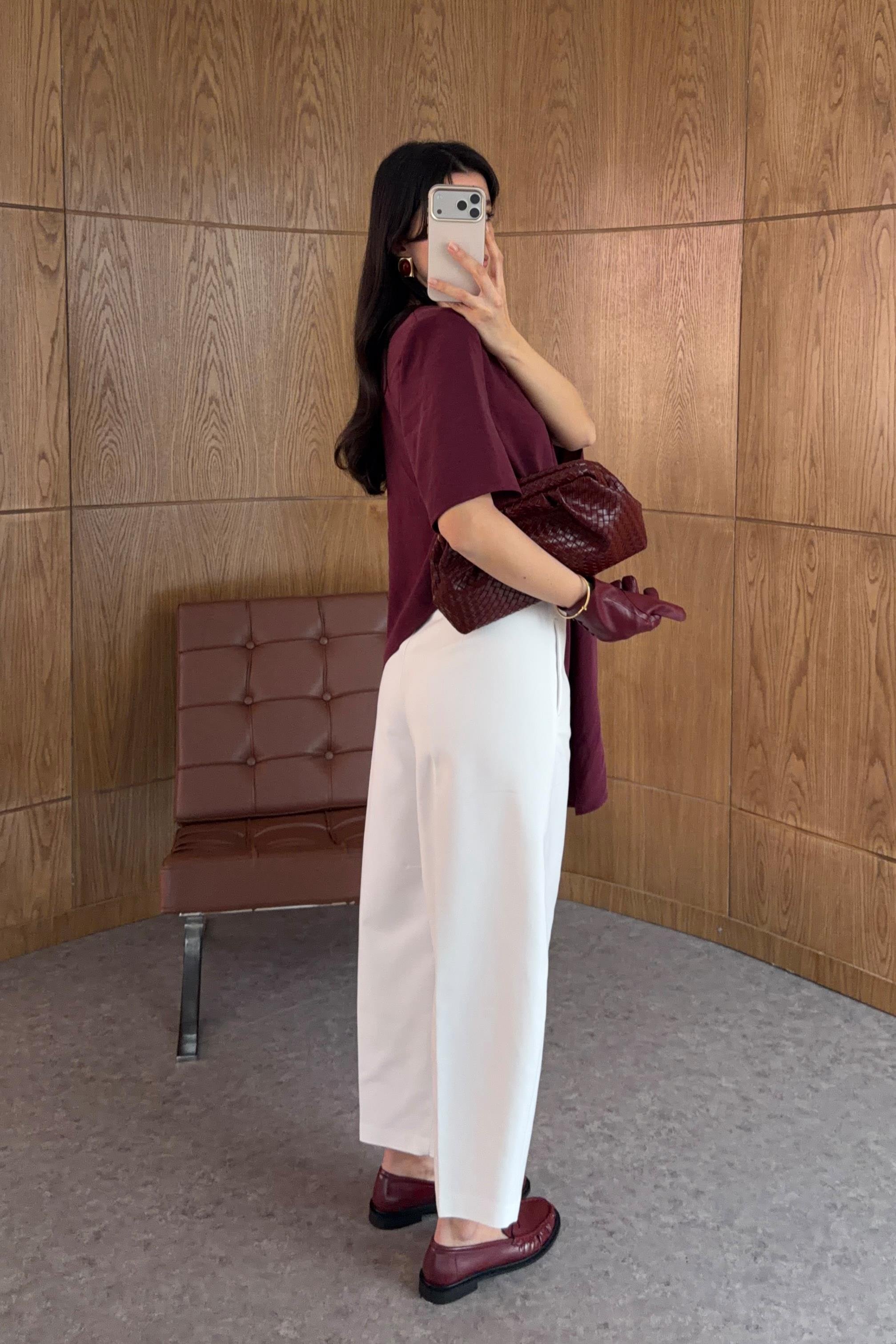 Skatter Beyaz Kumaş Pantolon