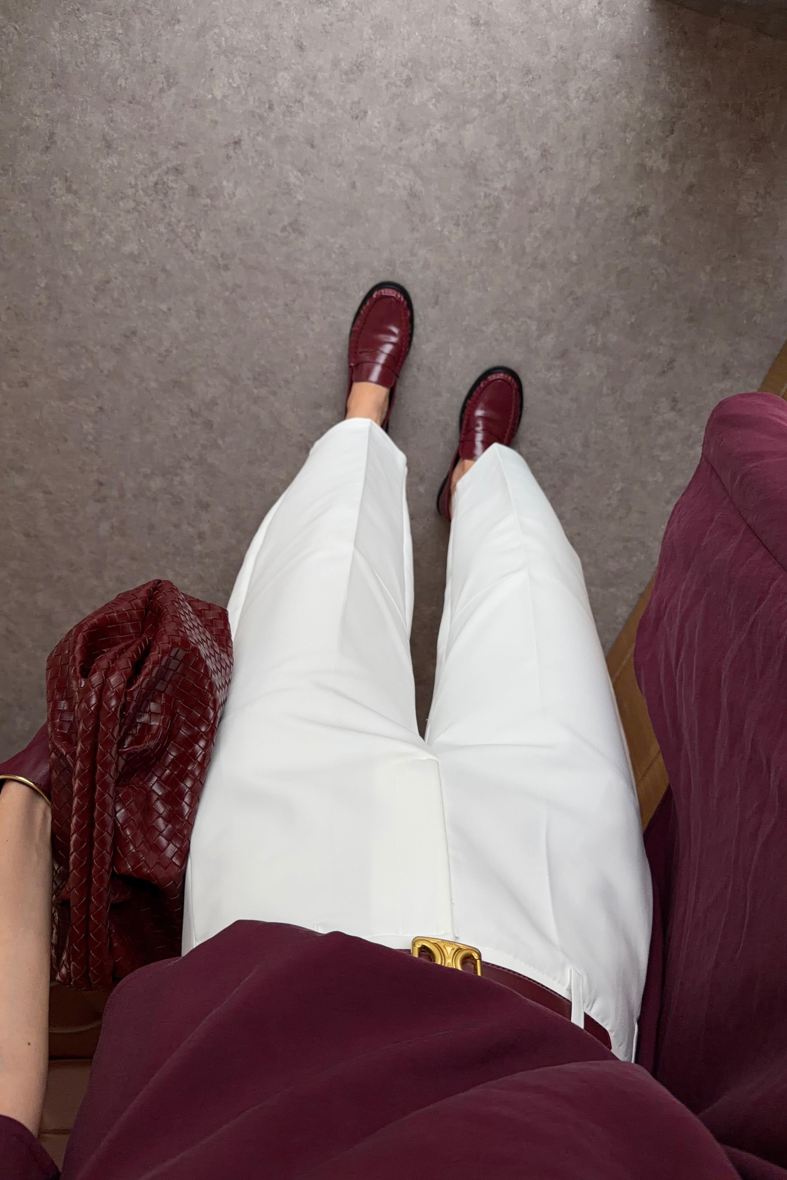 Skatter Beyaz Kumaş Pantolon