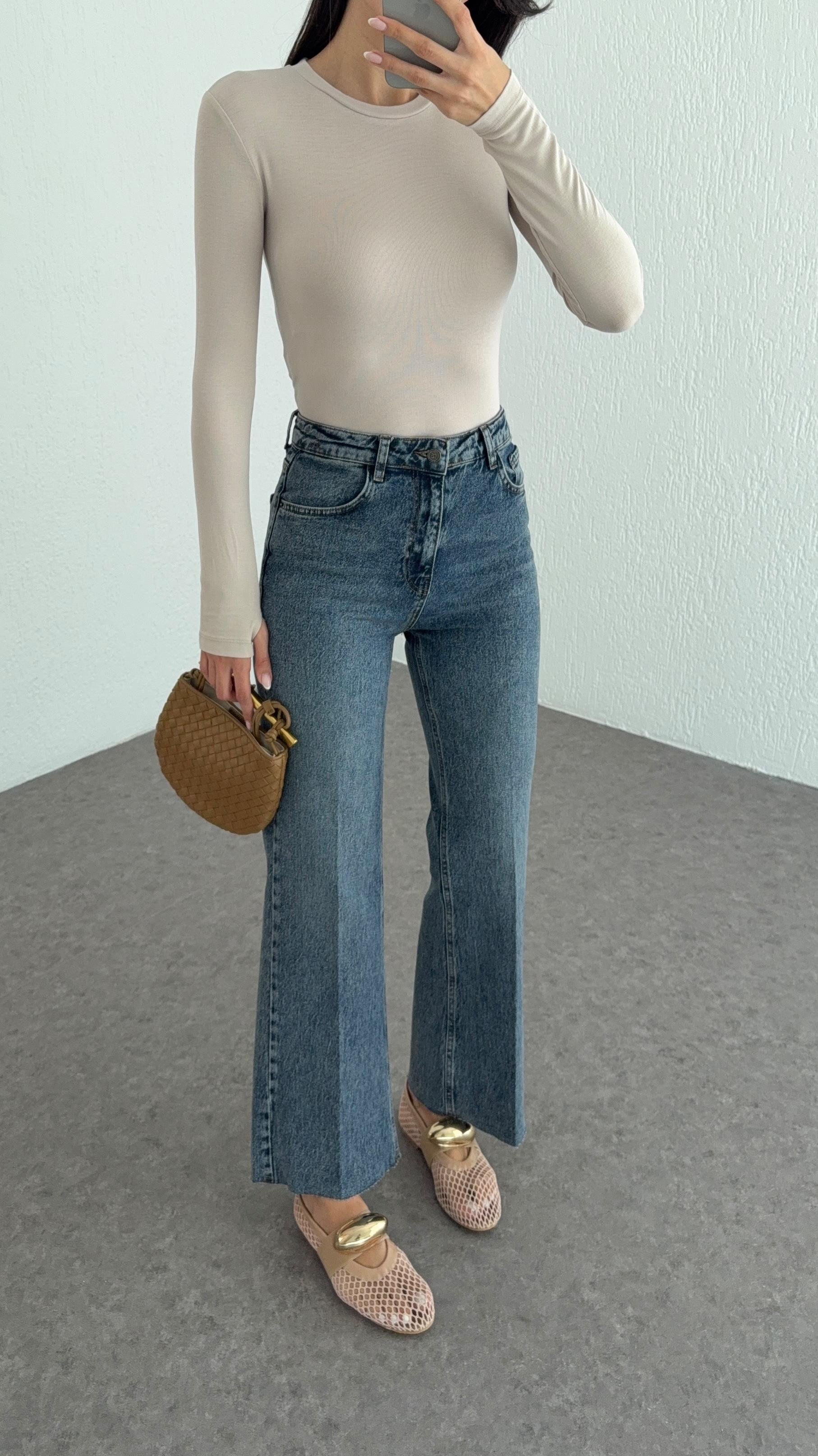 Soft Touch Basic Nude Bluz