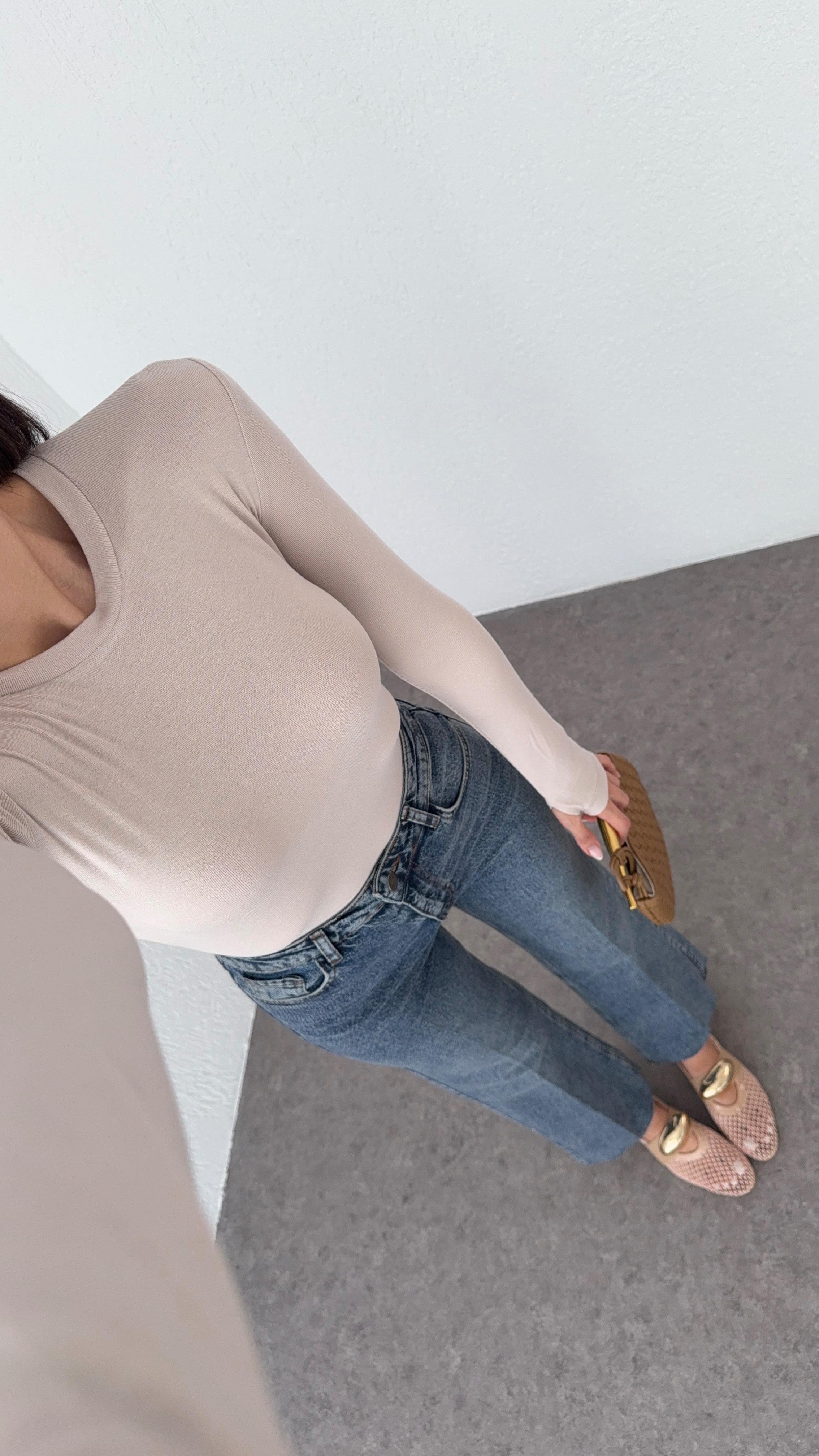 Soft Touch Basic Nude Bluz