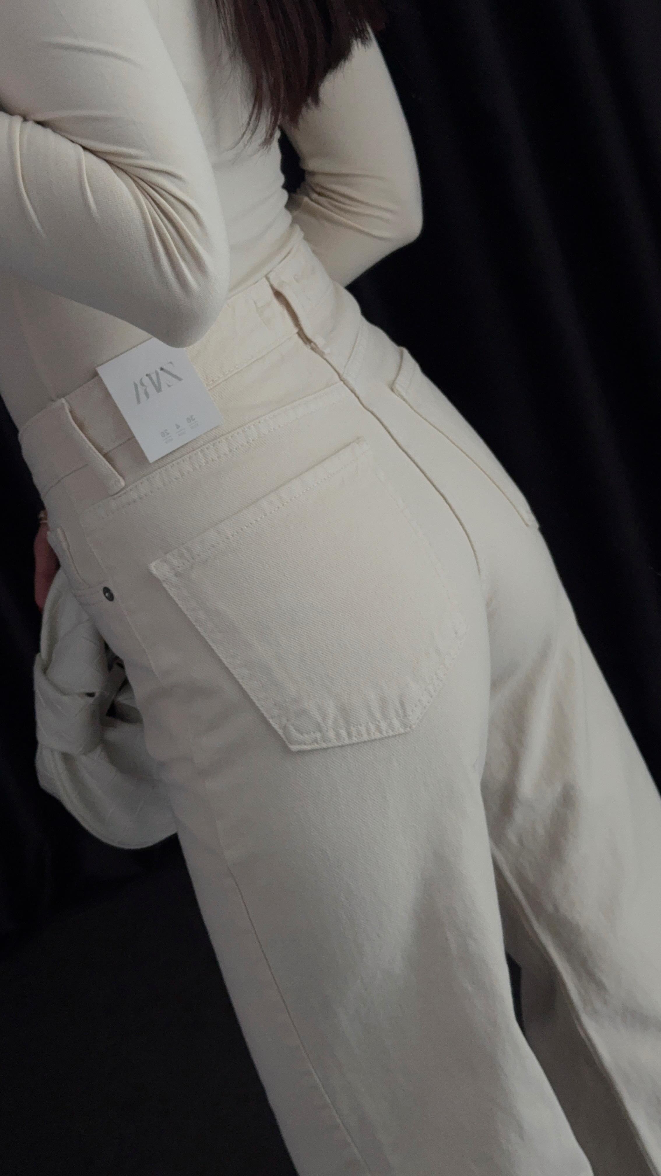 Straight Krem Jean
