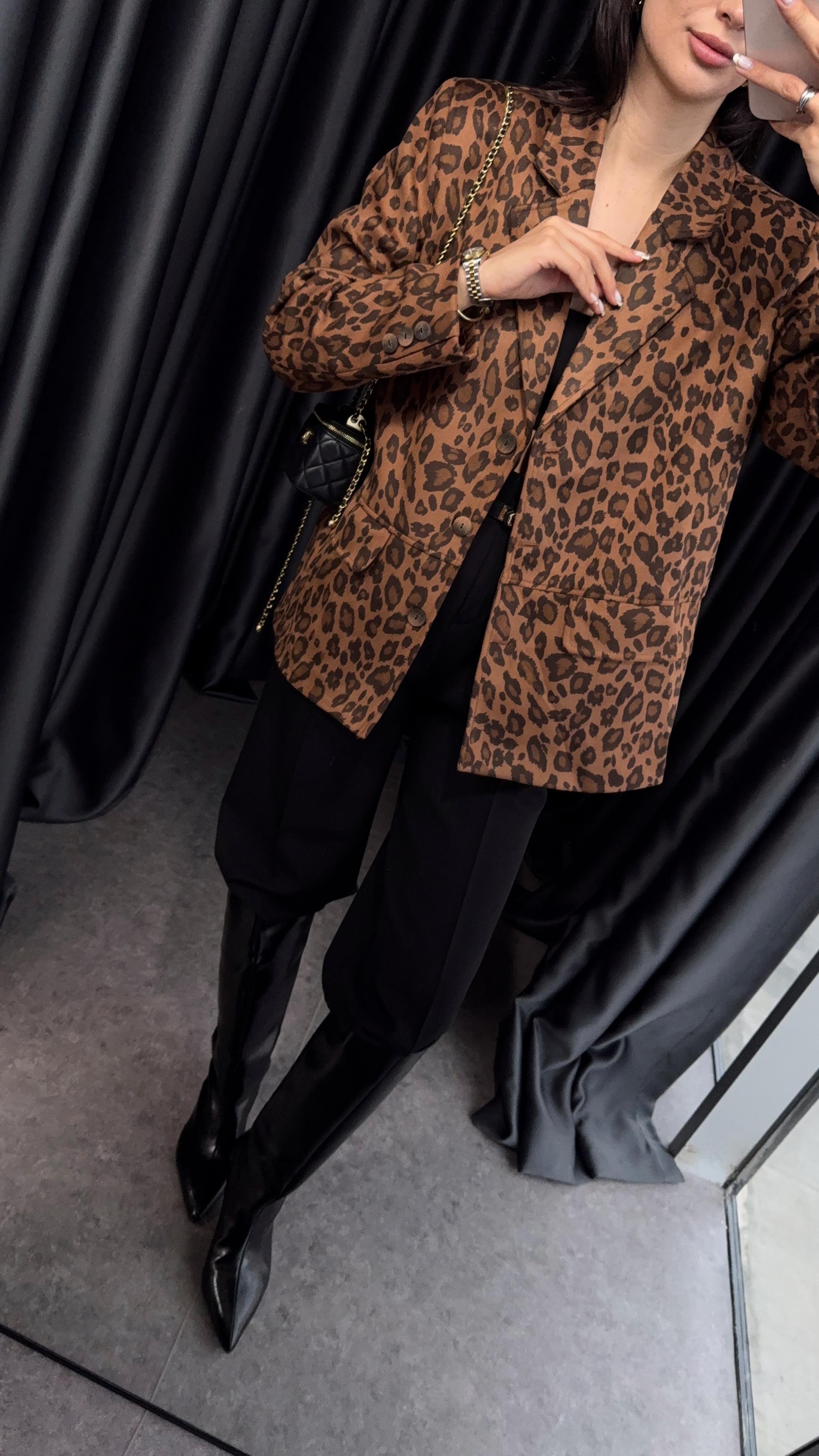 Süet Leopar Ceket