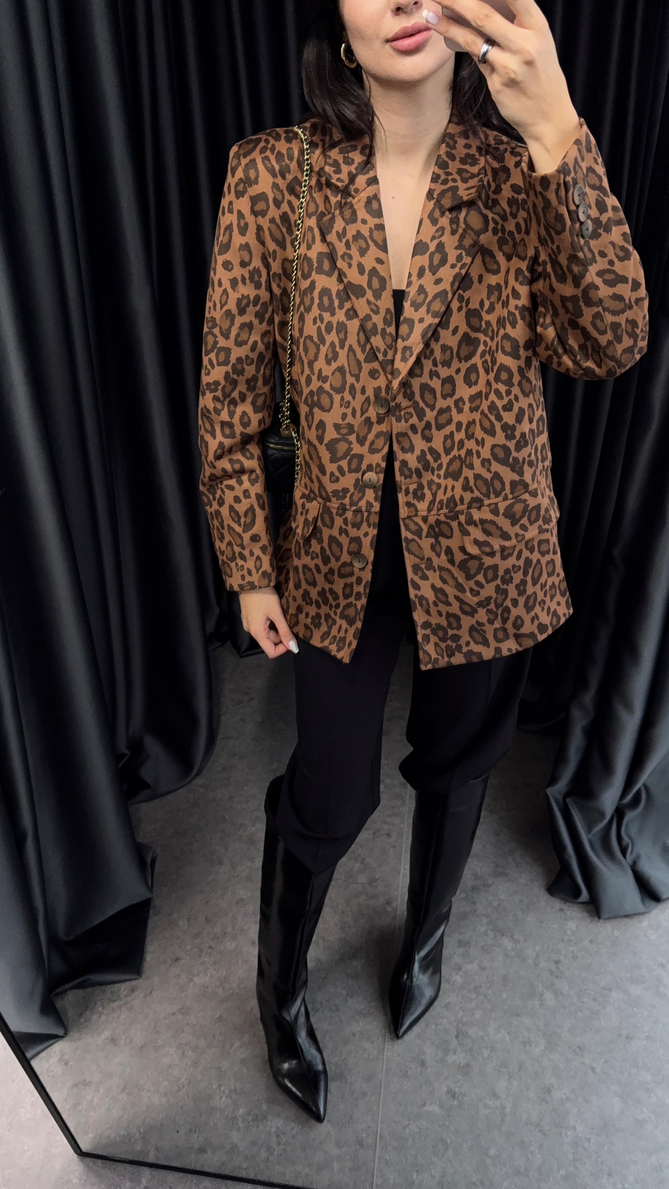 Süet Leopar Ceket