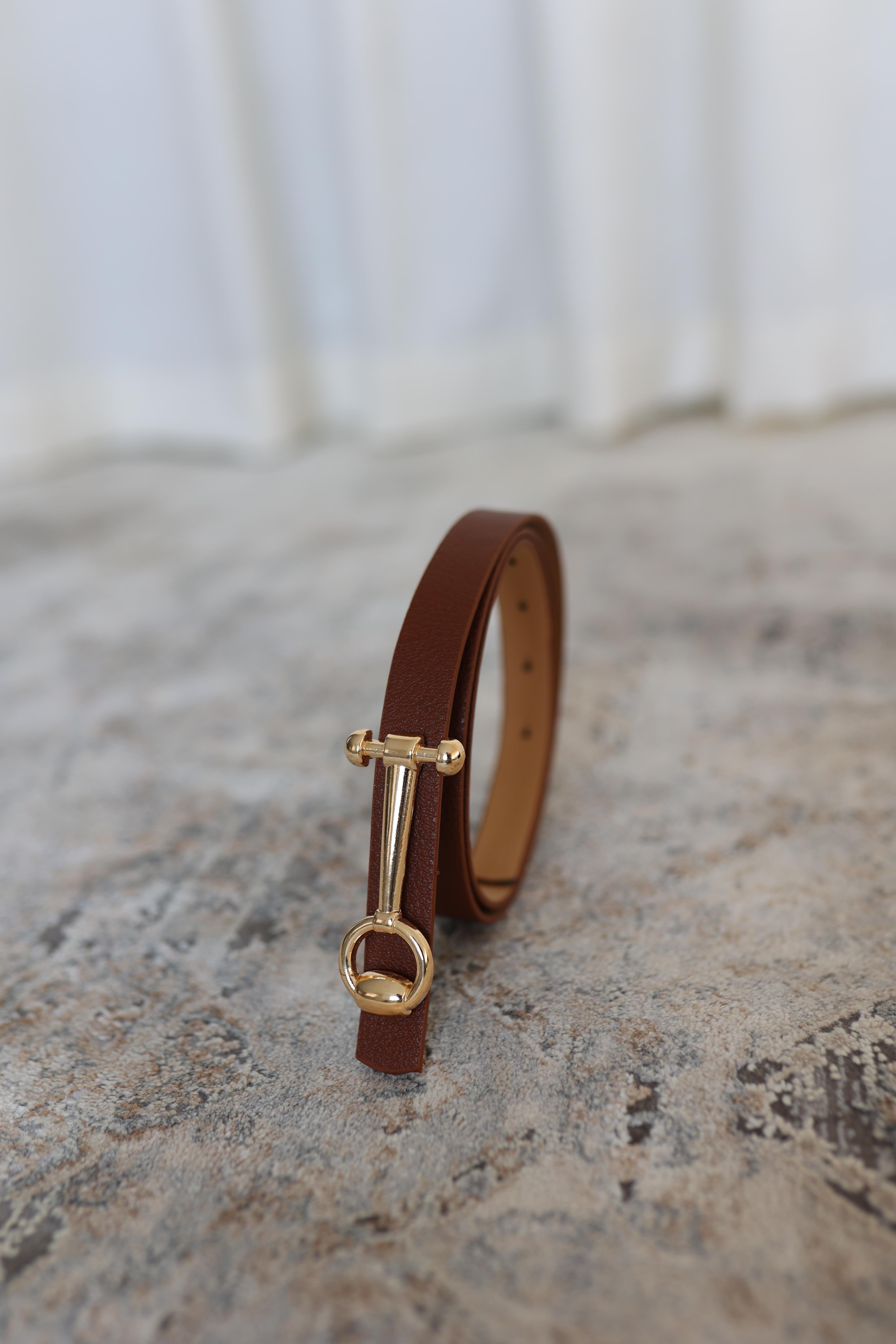 T Kahve Deri Kemer