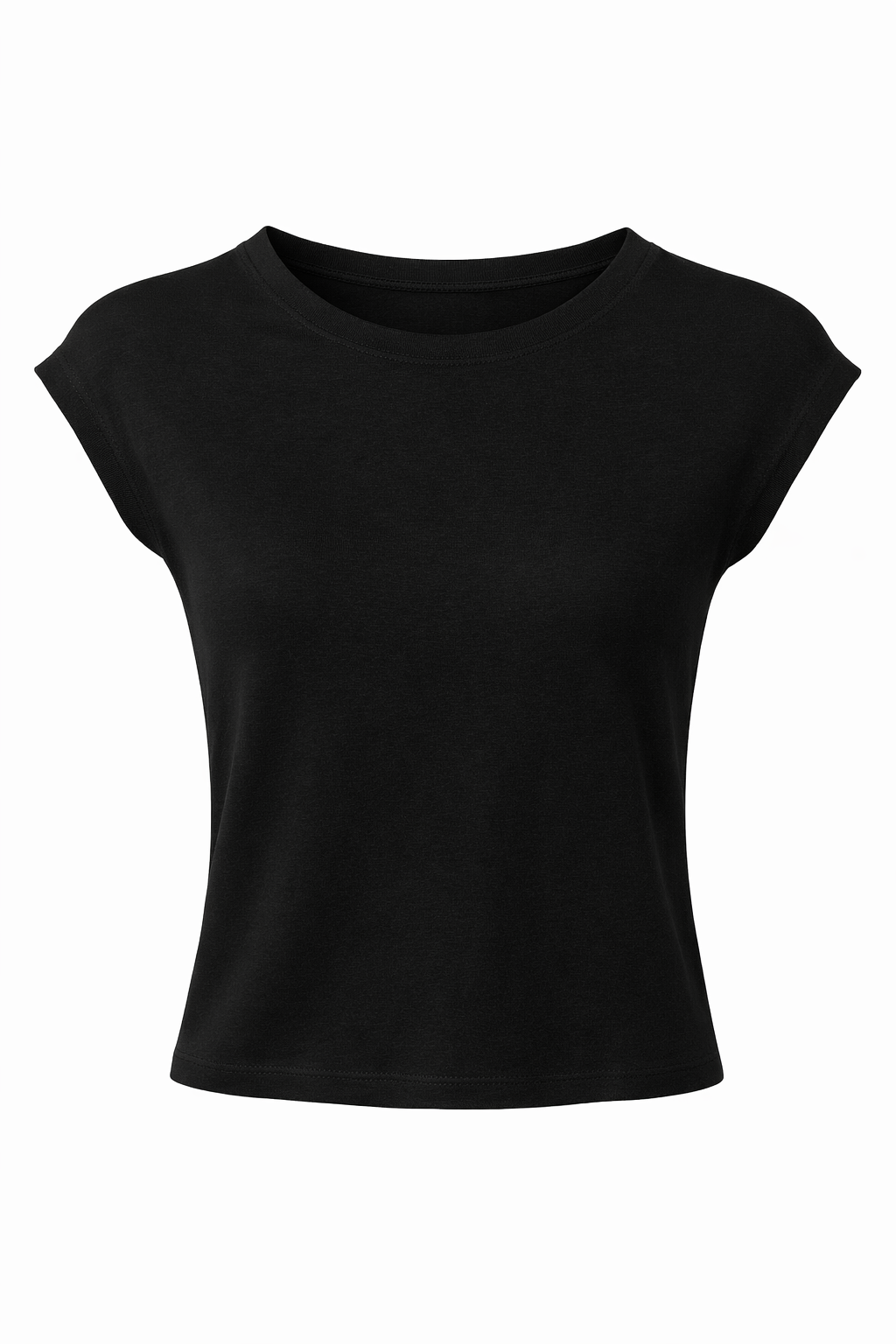 T Kol Basic Siyah Crop