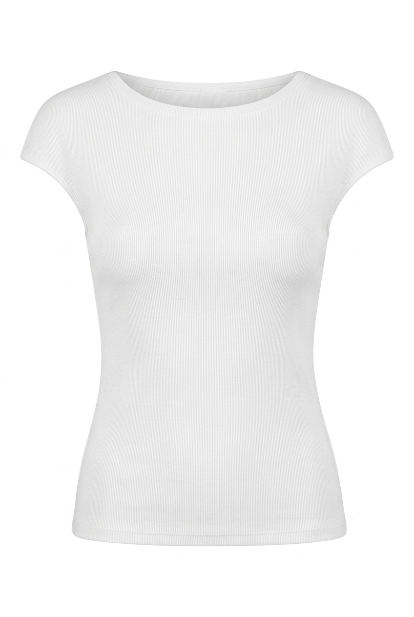 T Kol Beyaz Tshirt