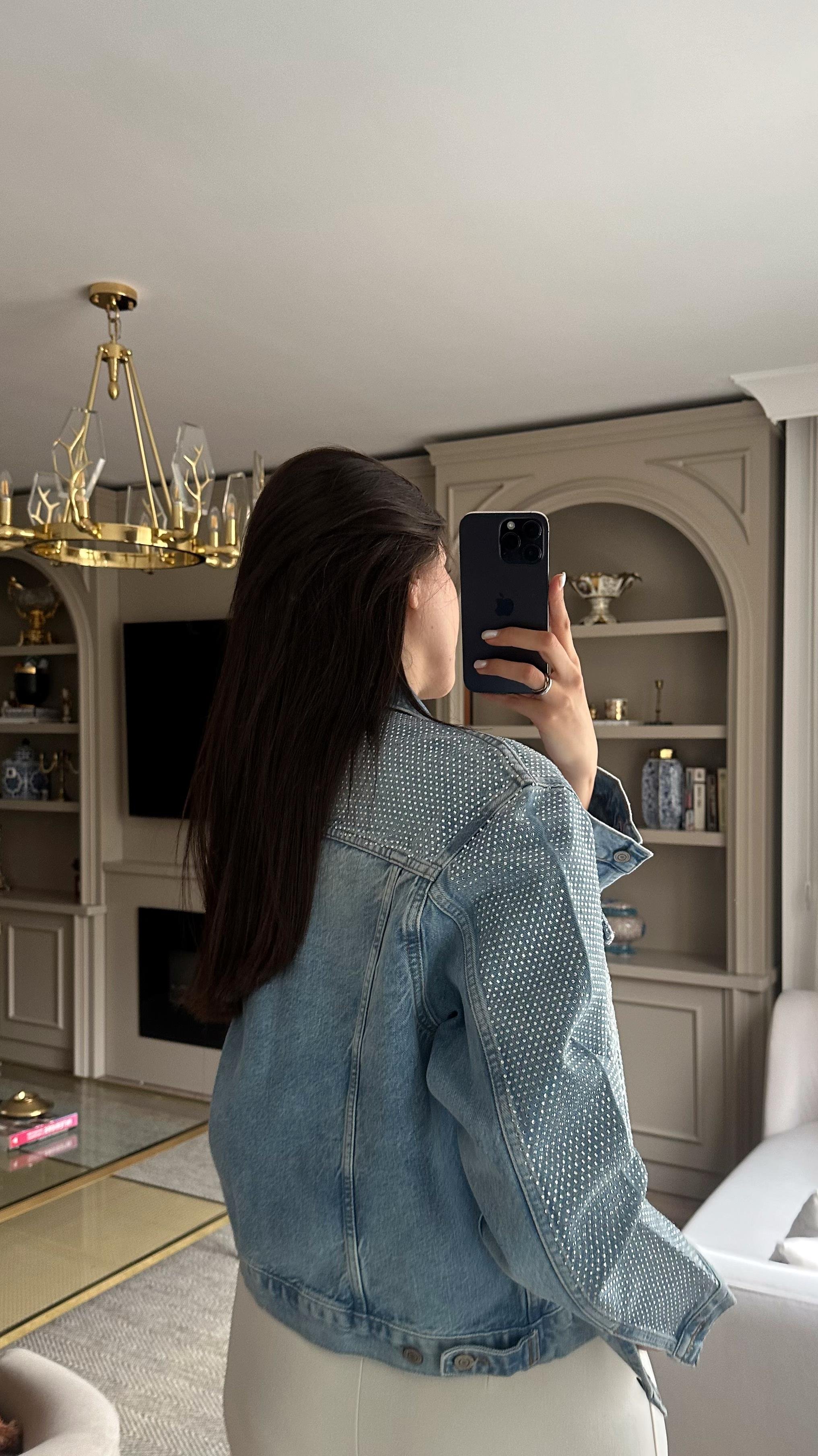 Taşlı Denim Ceket