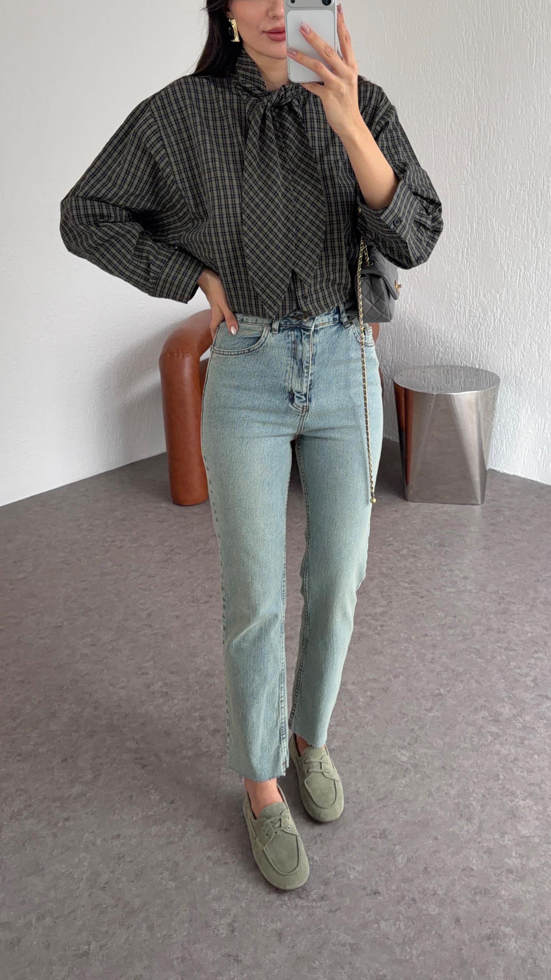 Tintli Açık Momfit Jean