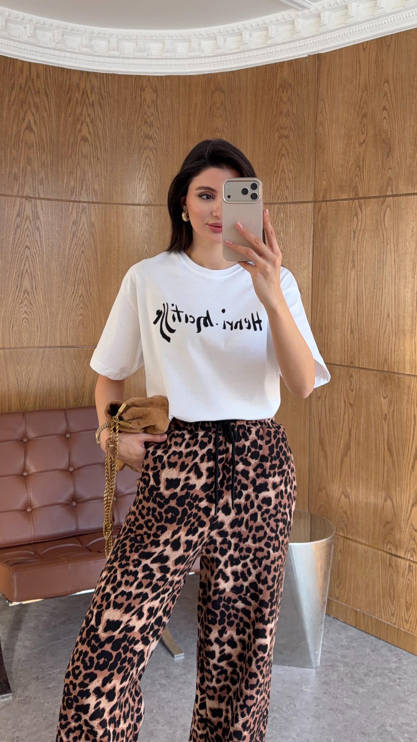 Tok Baskılı Beyaz Basic Tshirt