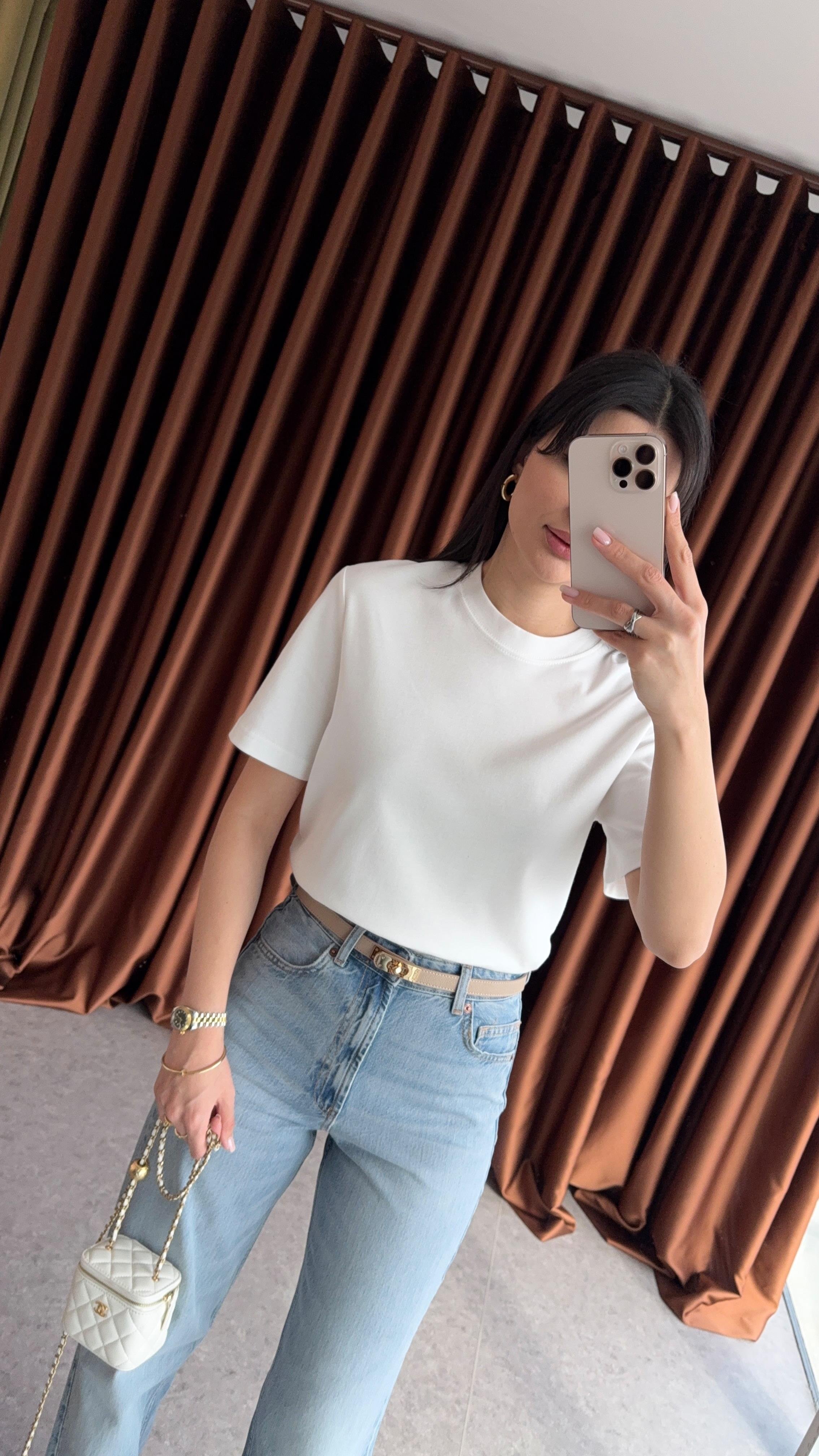 Tok Doku Beyaz Basic Tshirt