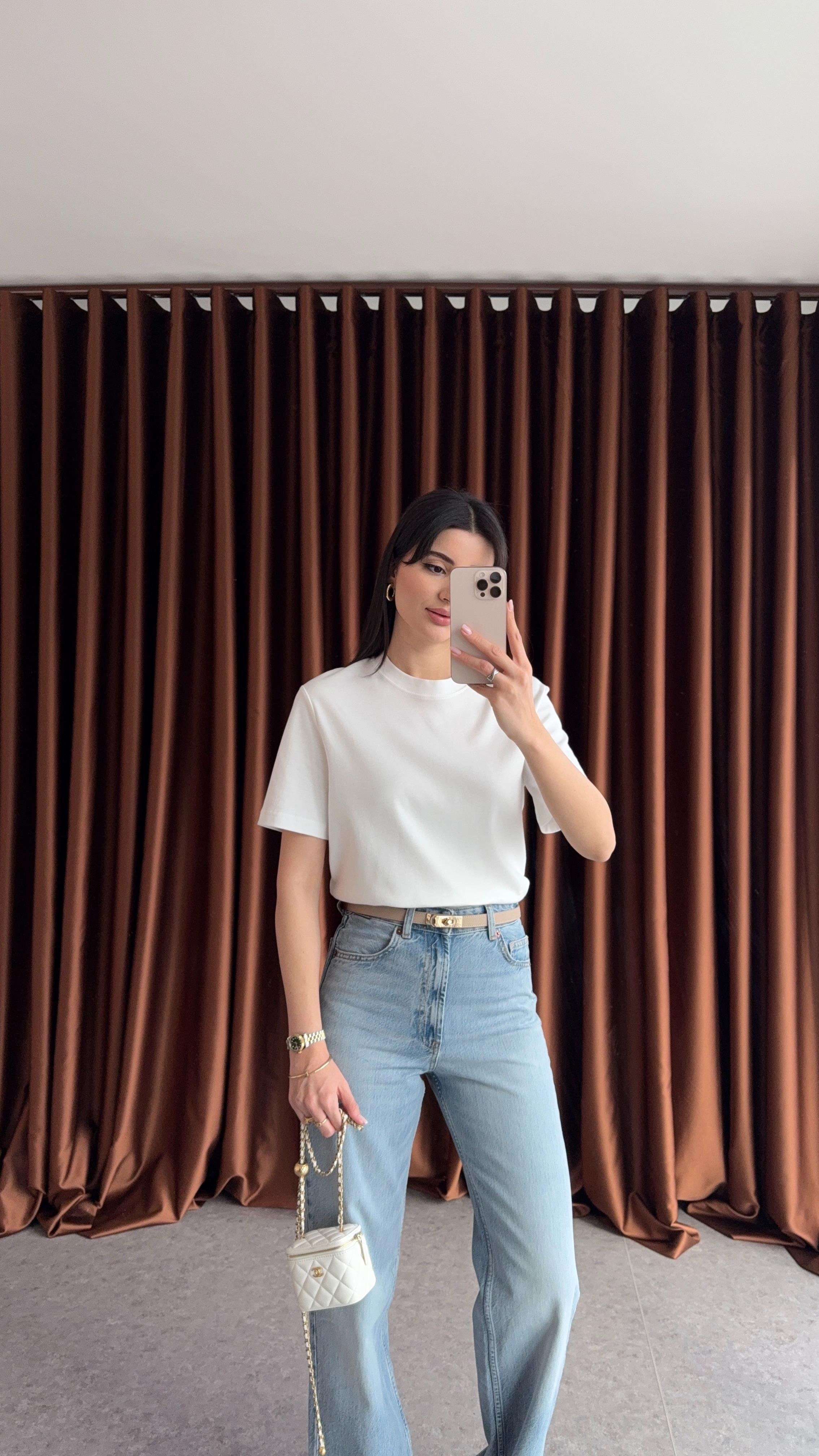 Tok Doku Beyaz Basic Tshirt