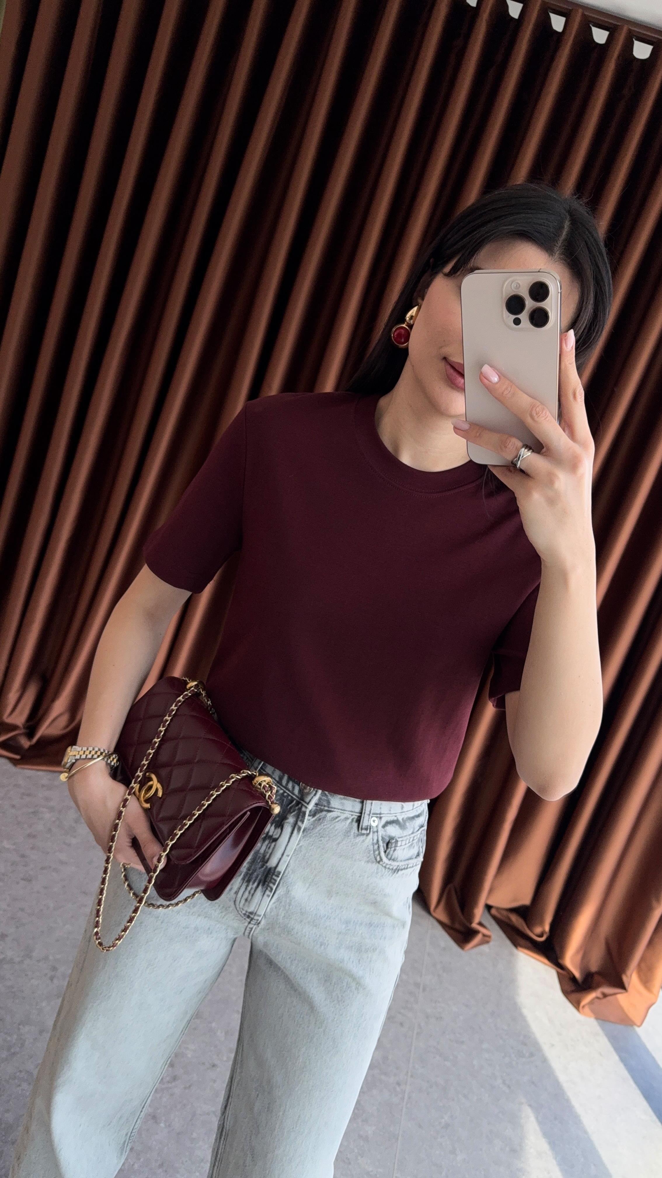 Tok Doku Bordo Basic Tshirt