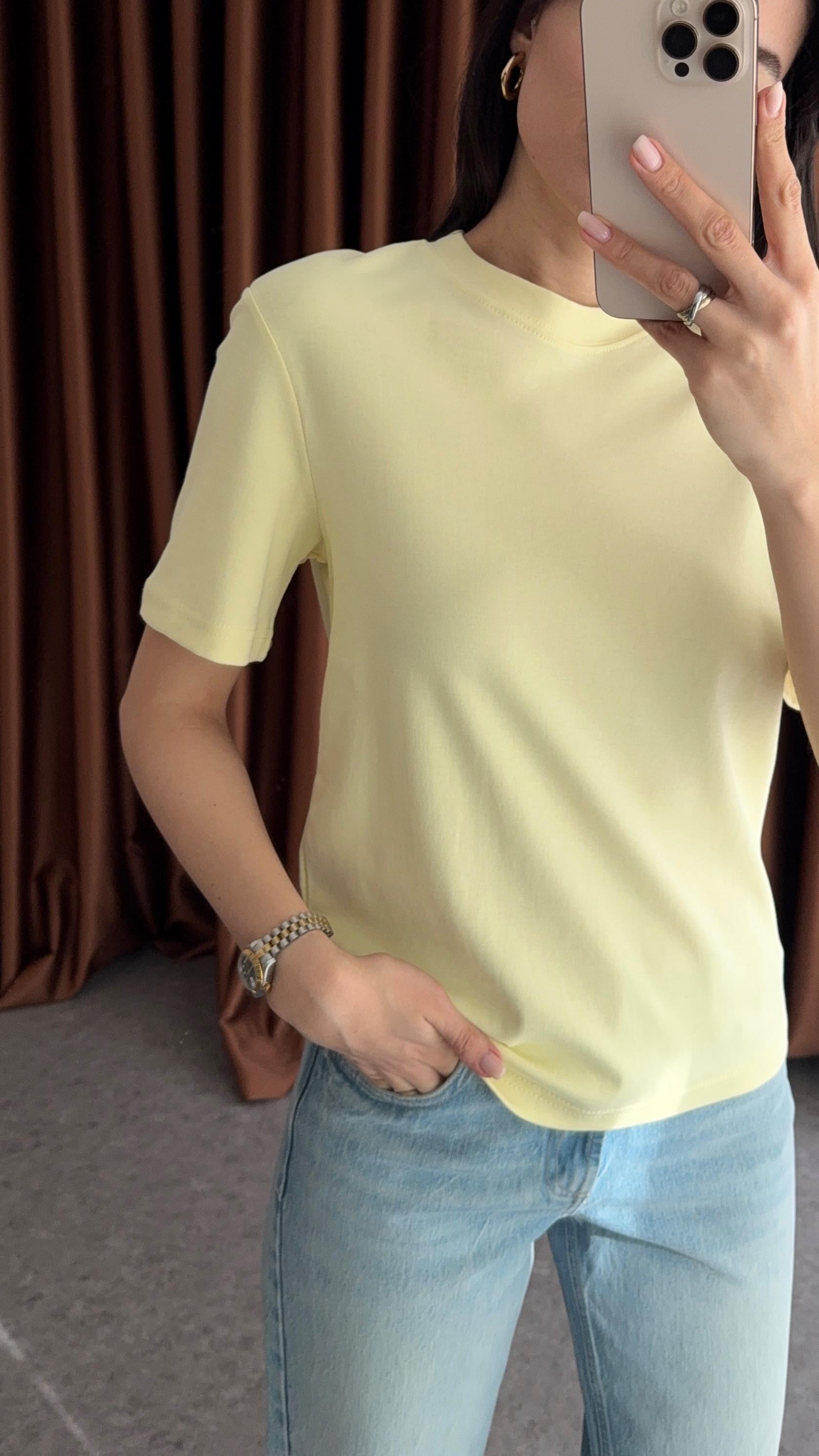 Tok Doku Sarı Basic Tshirt
