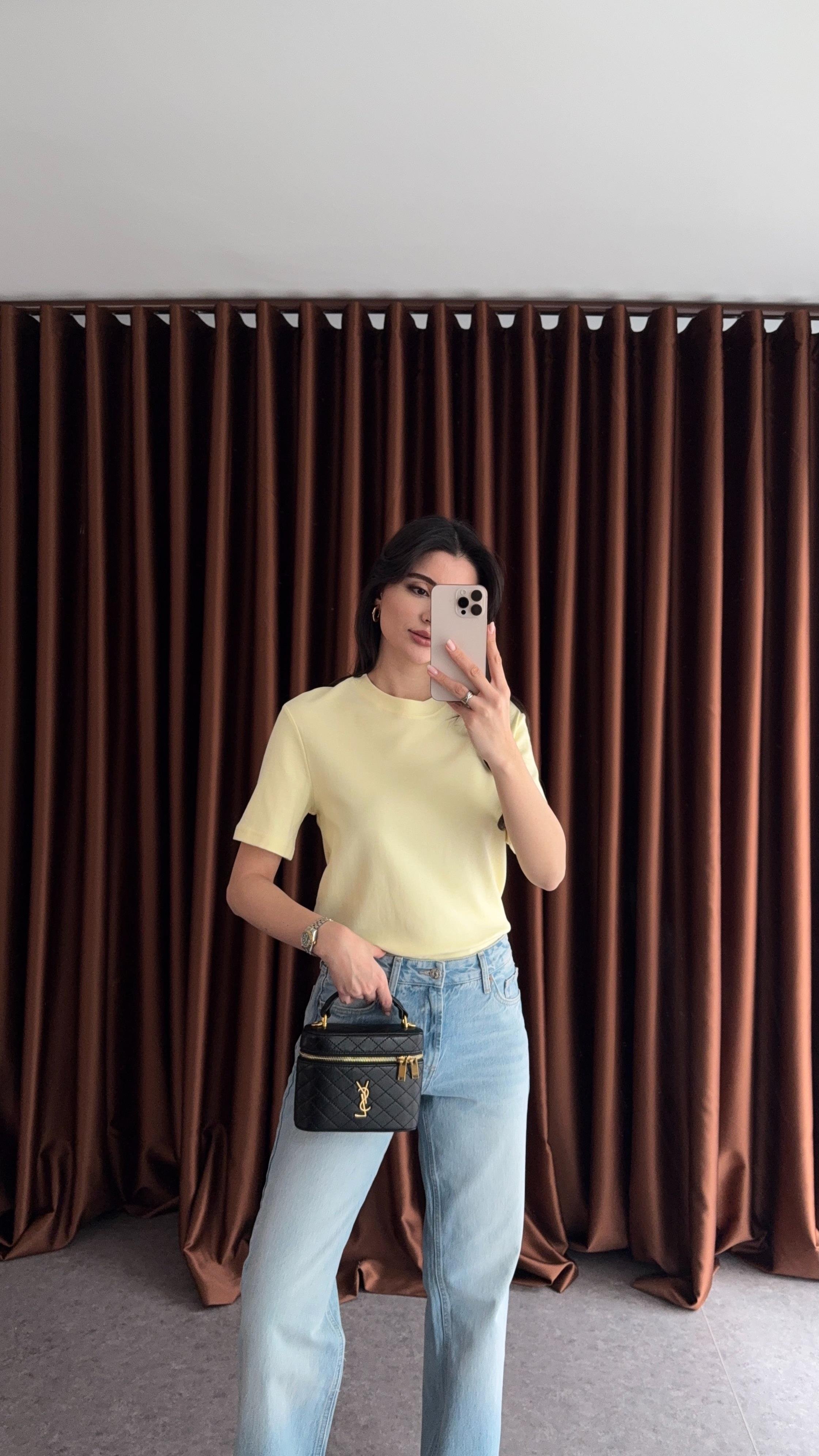 Tok Doku Sarı Basic Tshirt