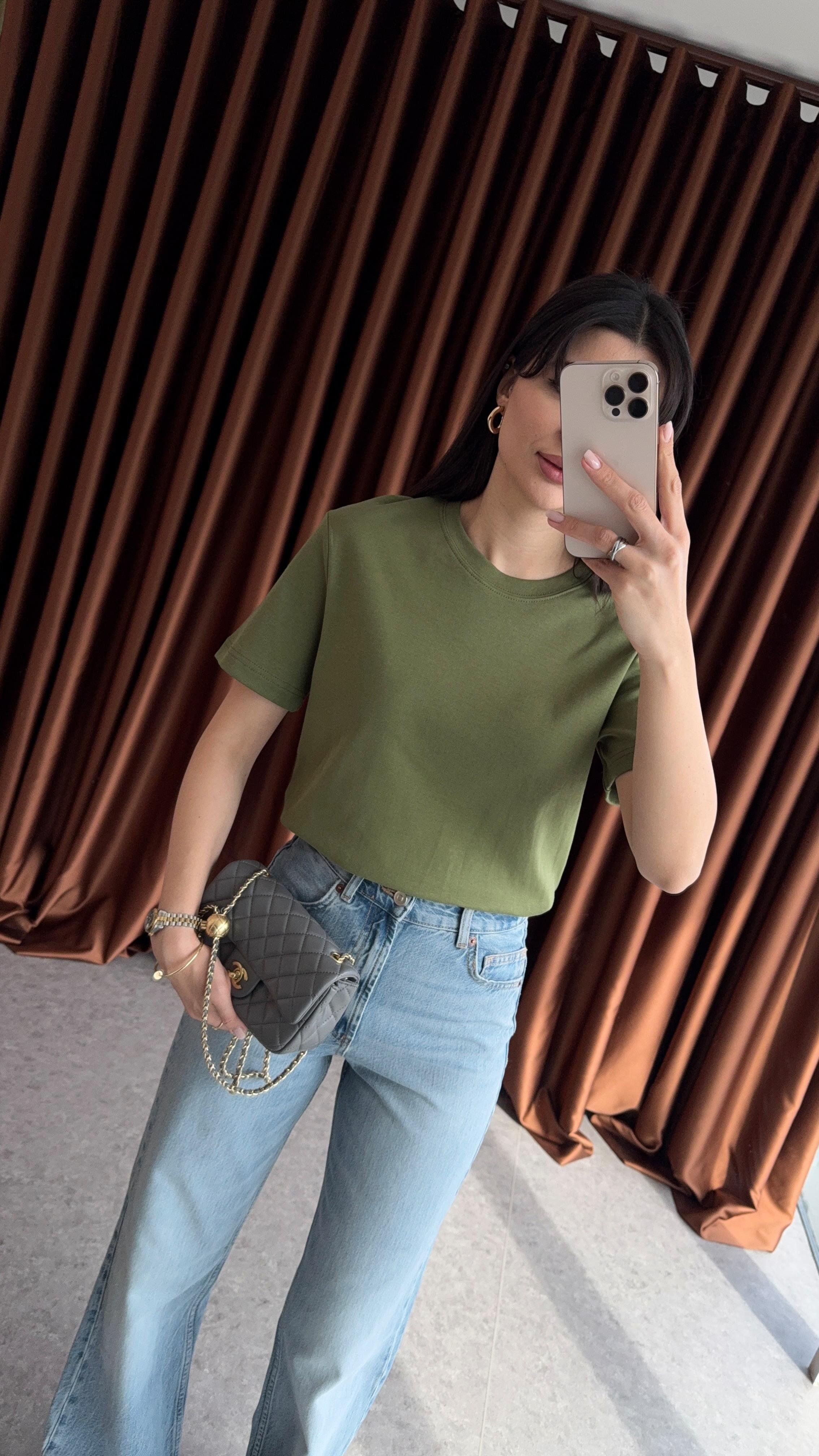 Tok Doku Yeşil Basic Tshirt