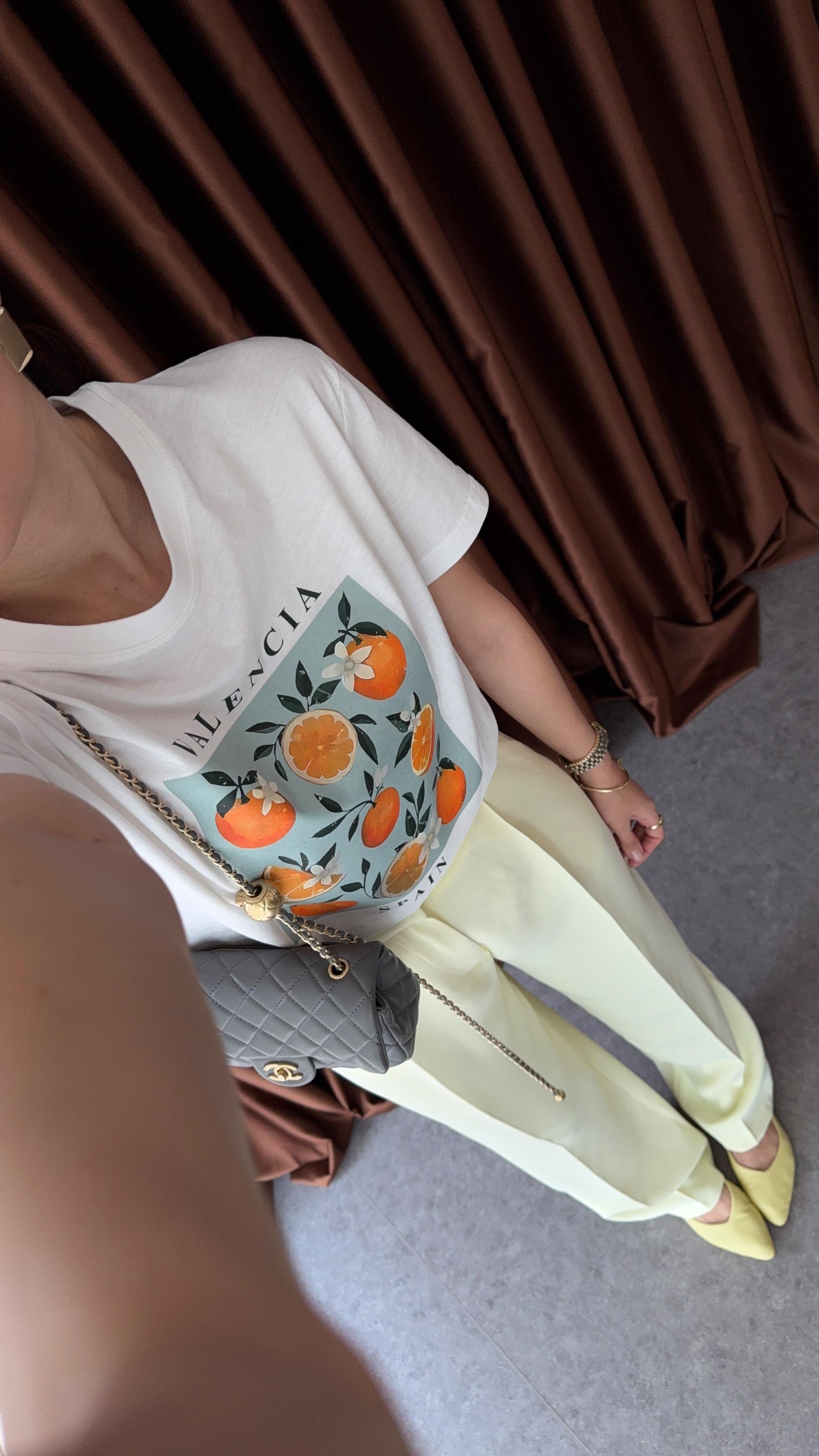 Valencia Oranges Beyaz Tshirt