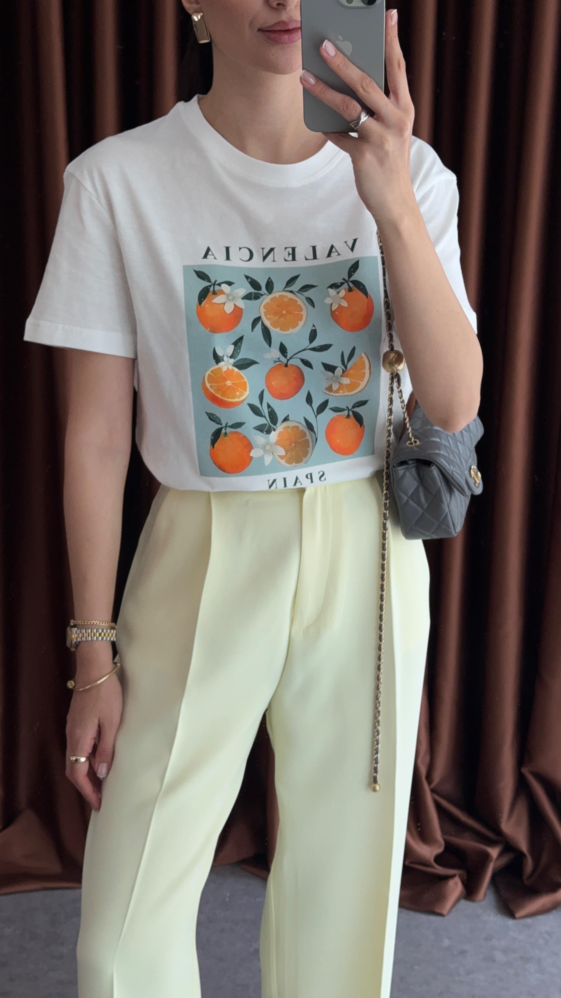 Valencia Oranges Beyaz Tshirt