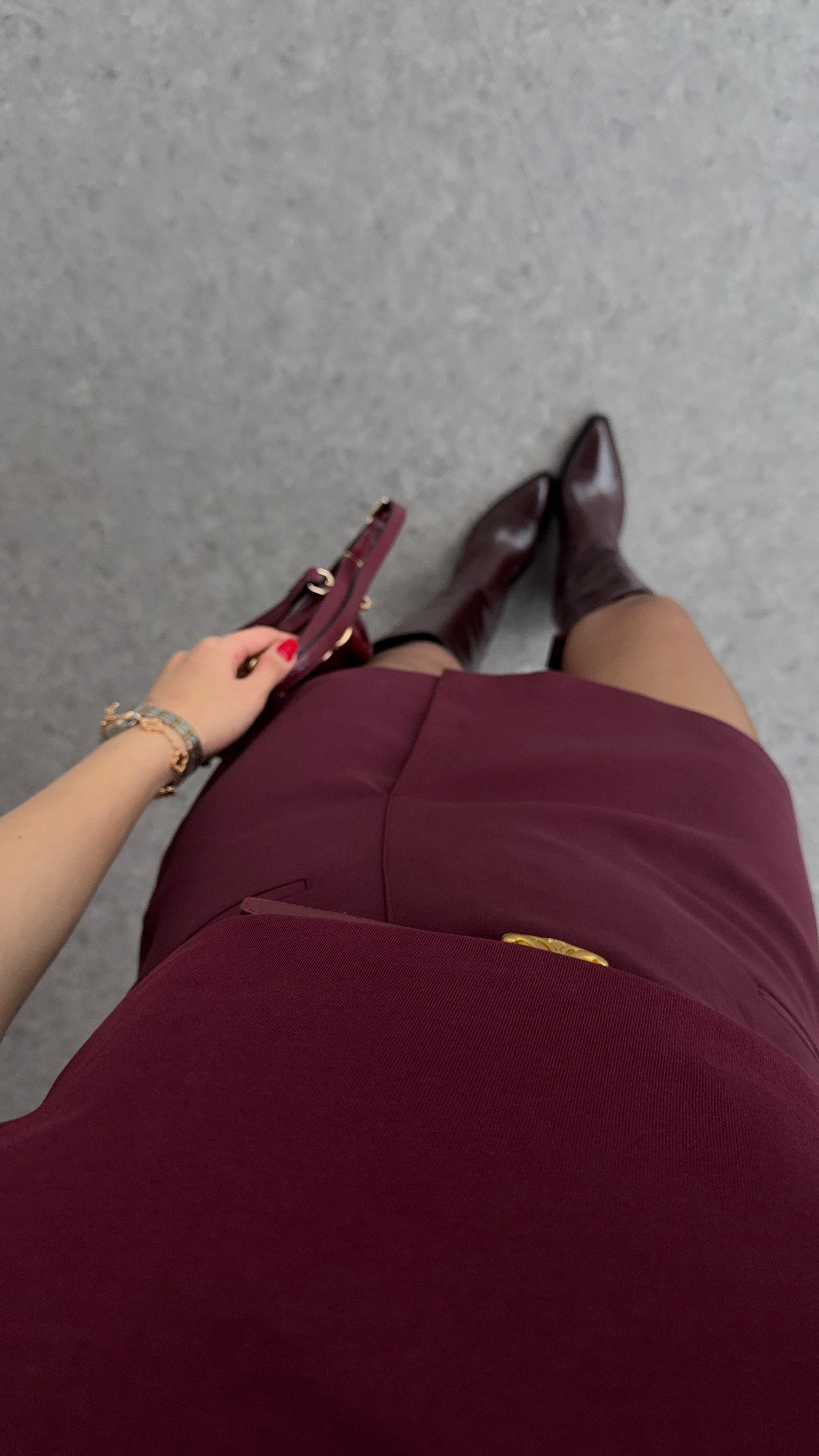 Vatkalı Polo Yaka Bordo Tshirt
